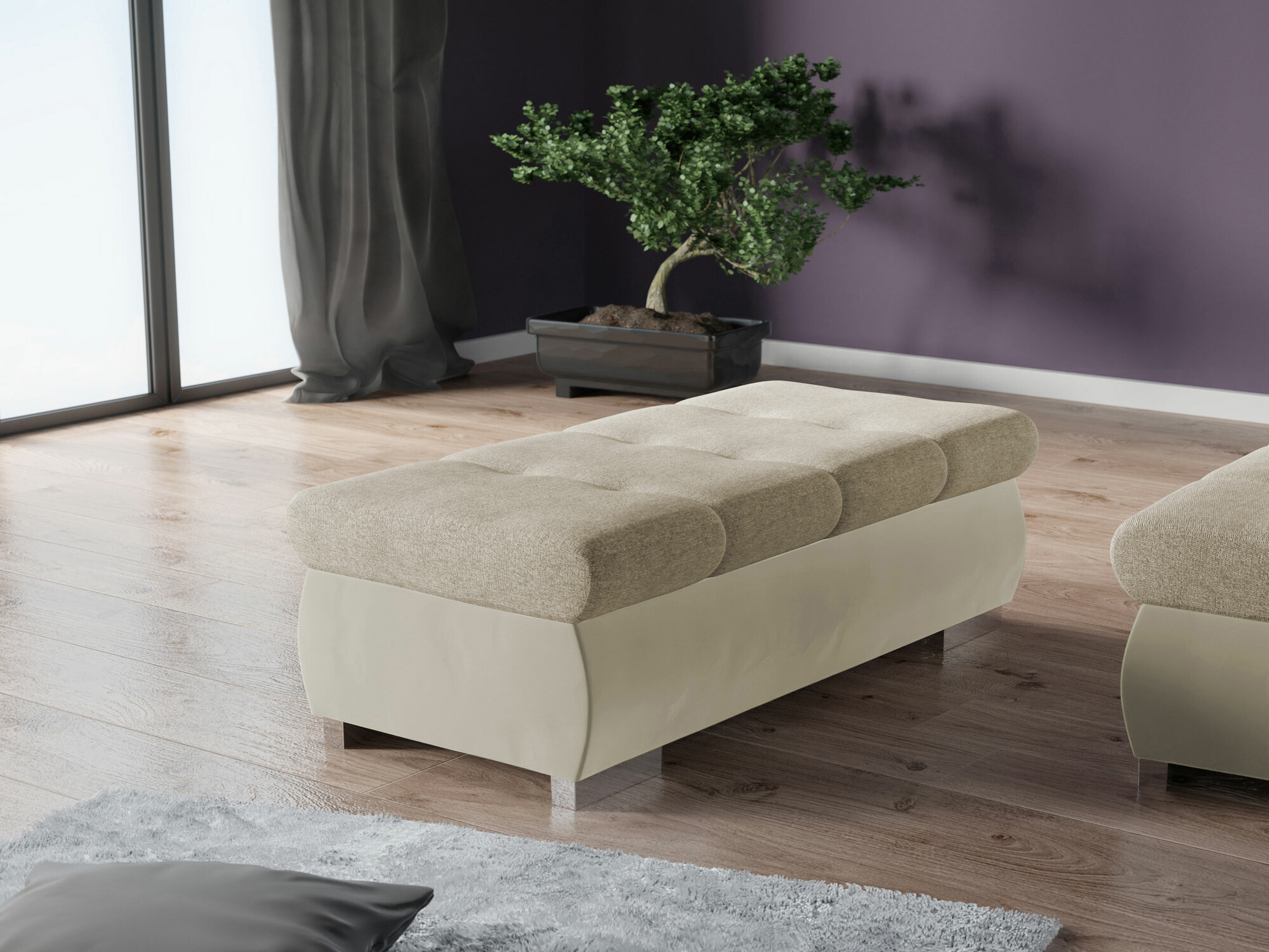 Tapacirana klupa Comfivo 123 (Magic Velvet 2201 + Matana 17)