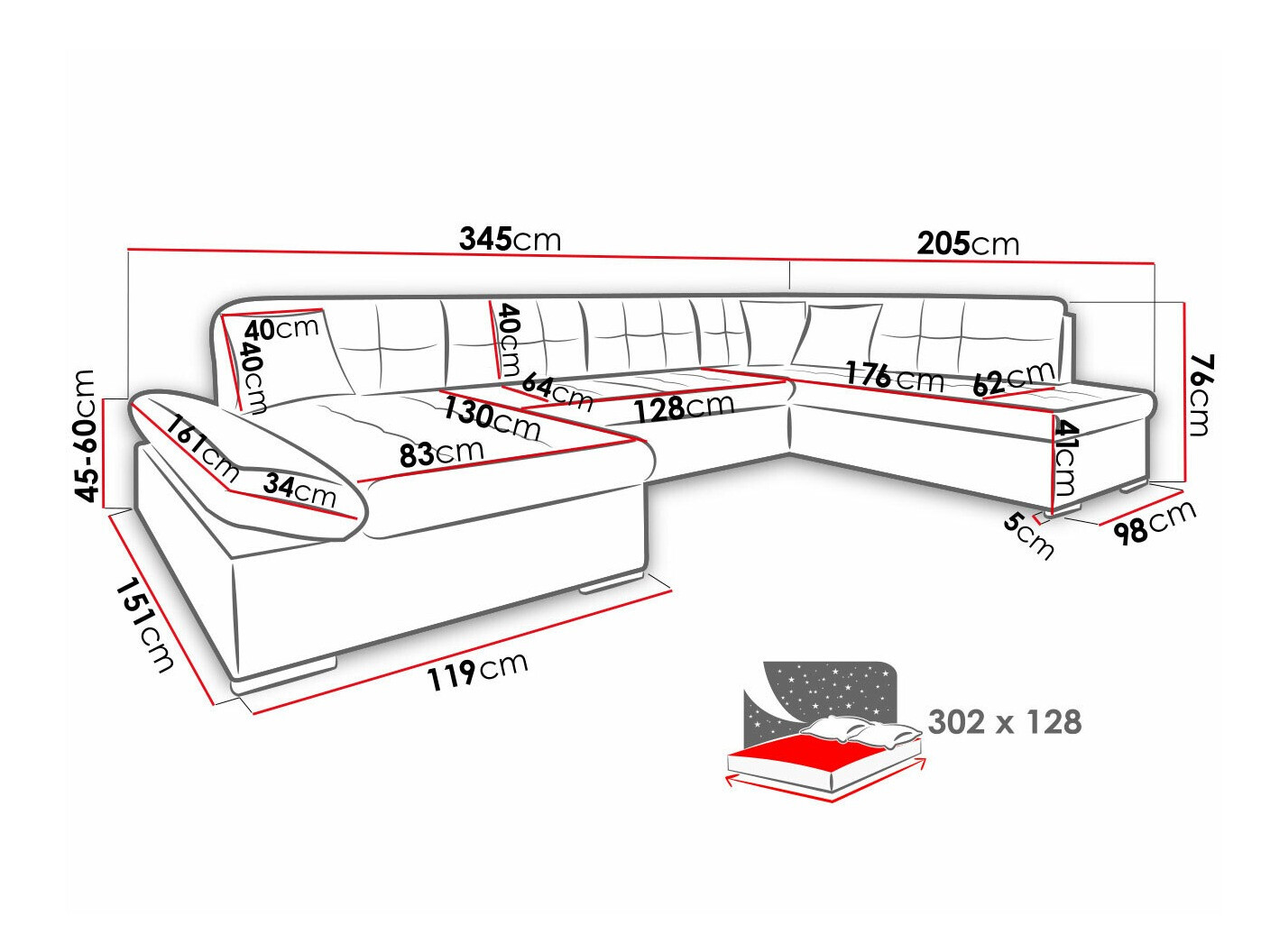 Ugaona sofa Comfivo 173 (Tracy 211.01)