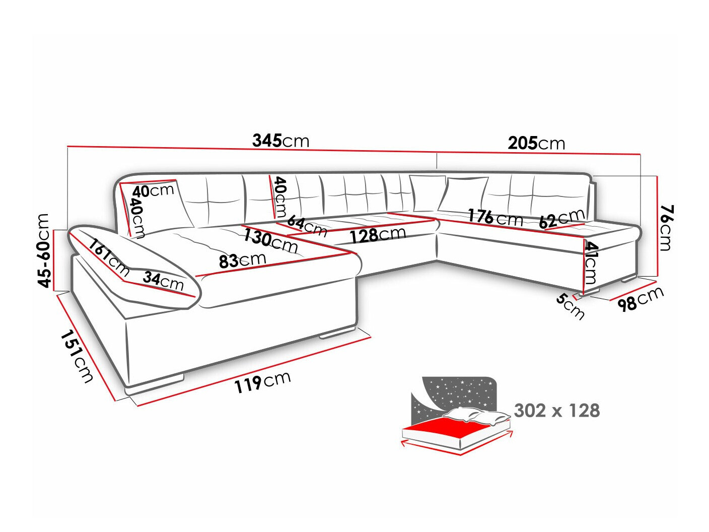 Ugaona sofa Comfivo 173 (Tracy 211.01)