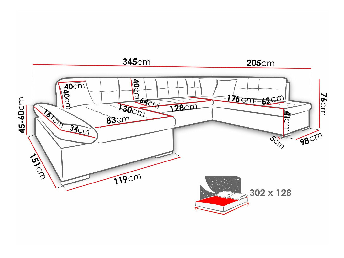 Ugaona sofa Comfivo 173 (Tracy 211.03)
