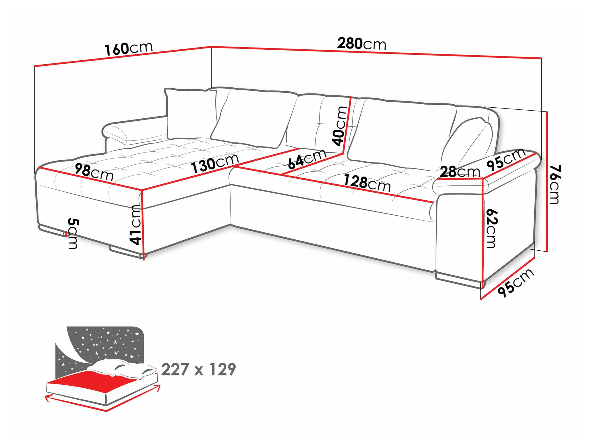 Ugaona sofa Comfivo 181 (Tracy 211.01)