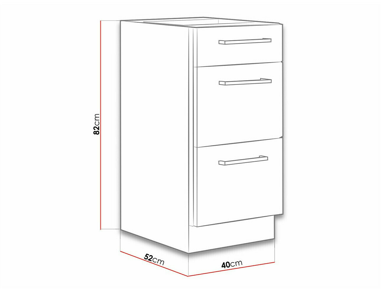 Modularni ormarić sa fiokama Wood Dark 133