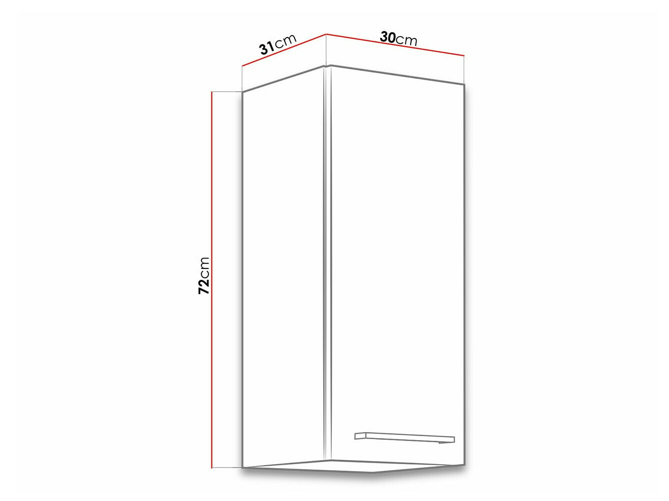 Modularni zidni ormarić Wood Dark 134