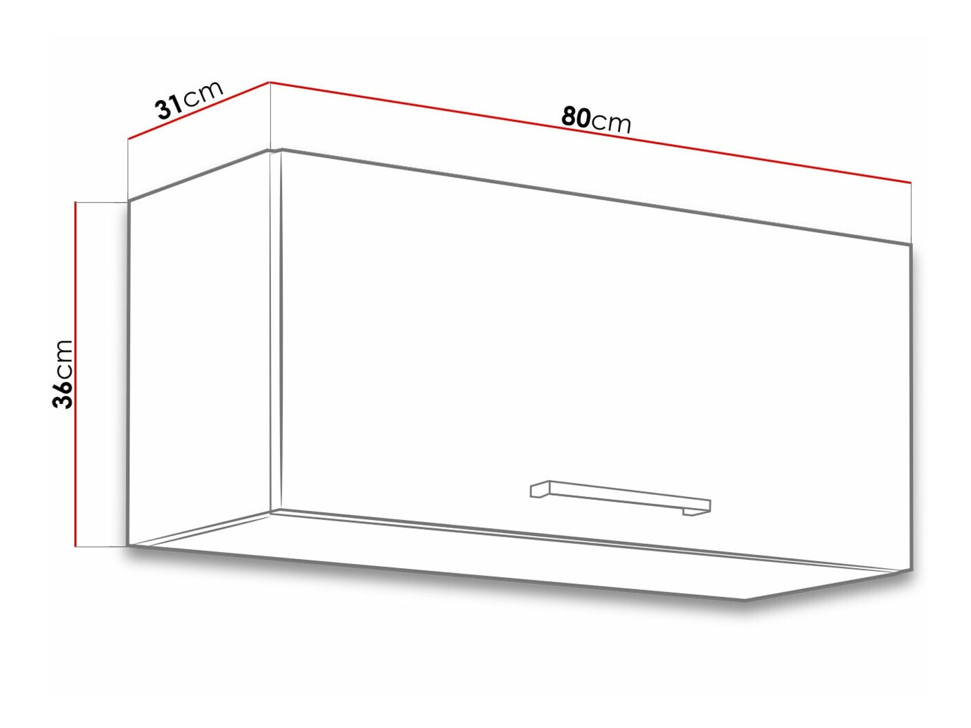 Modularni zidni ormarić Wood Dark 136