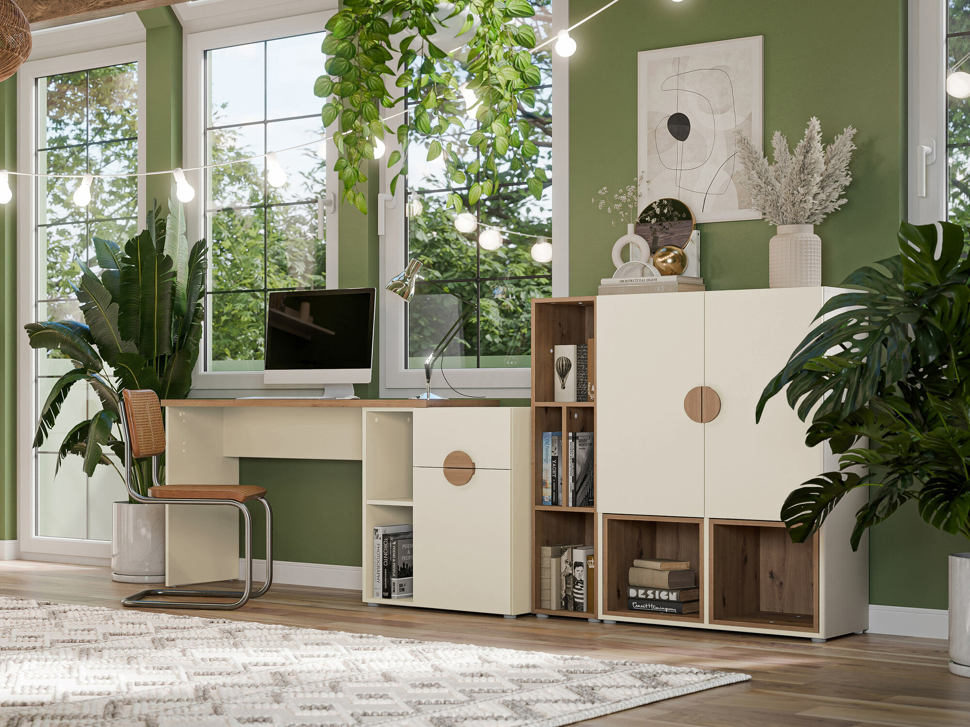 Ormarić Morsoru 105 (Beige + Zanatski hrast)