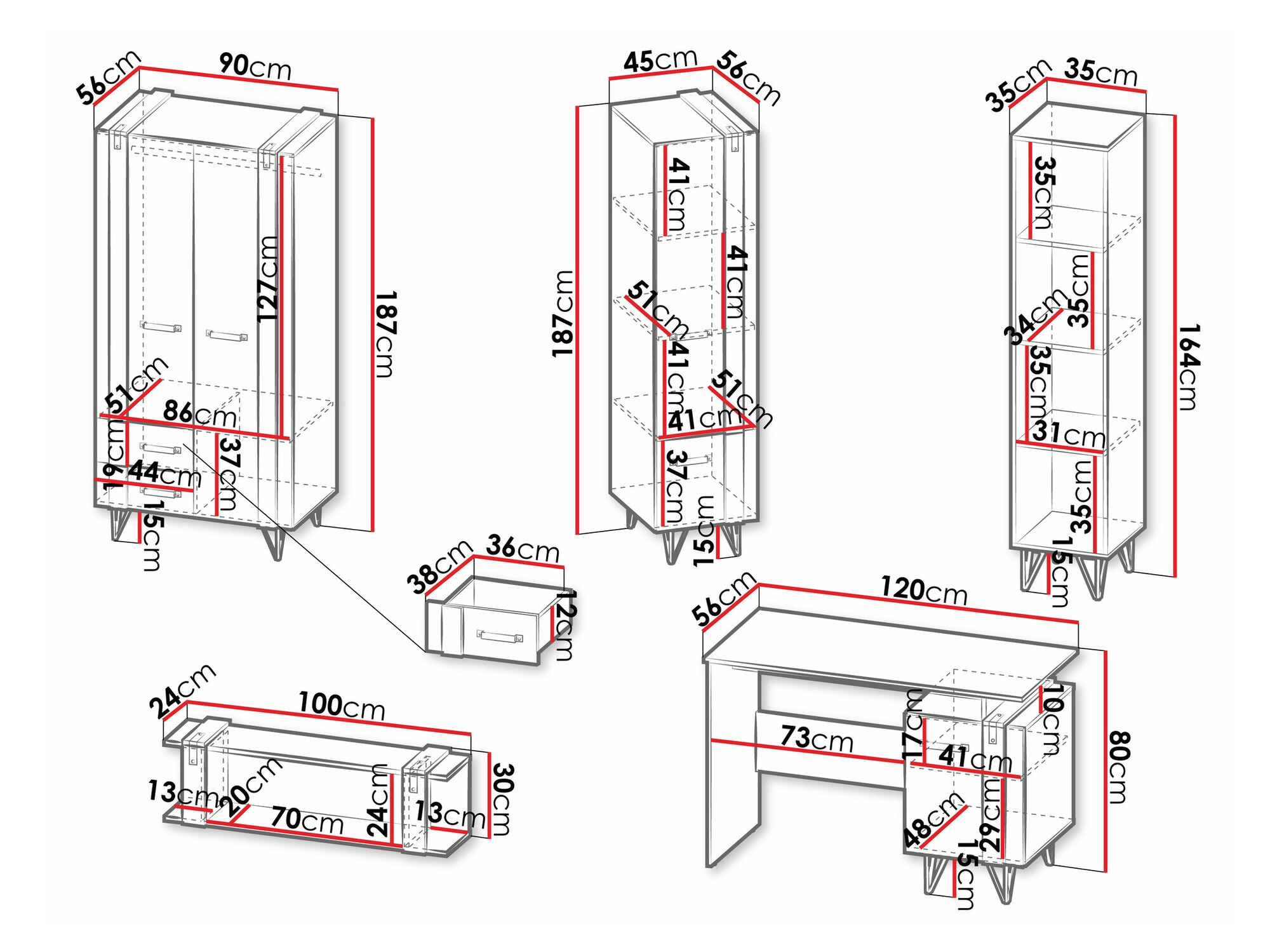 Set nameštaja Domdele 114