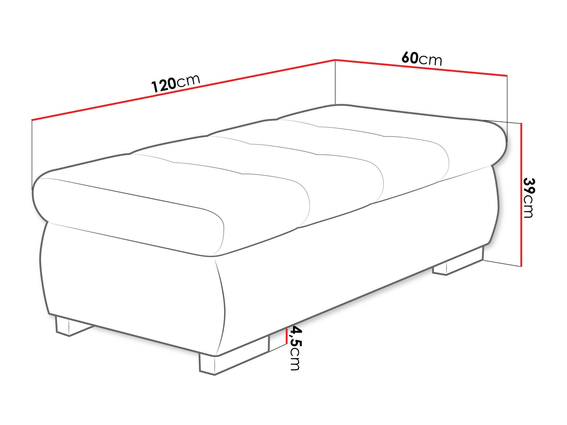 Tapacirana klupa Comfivo 123 (Baloo 2073)