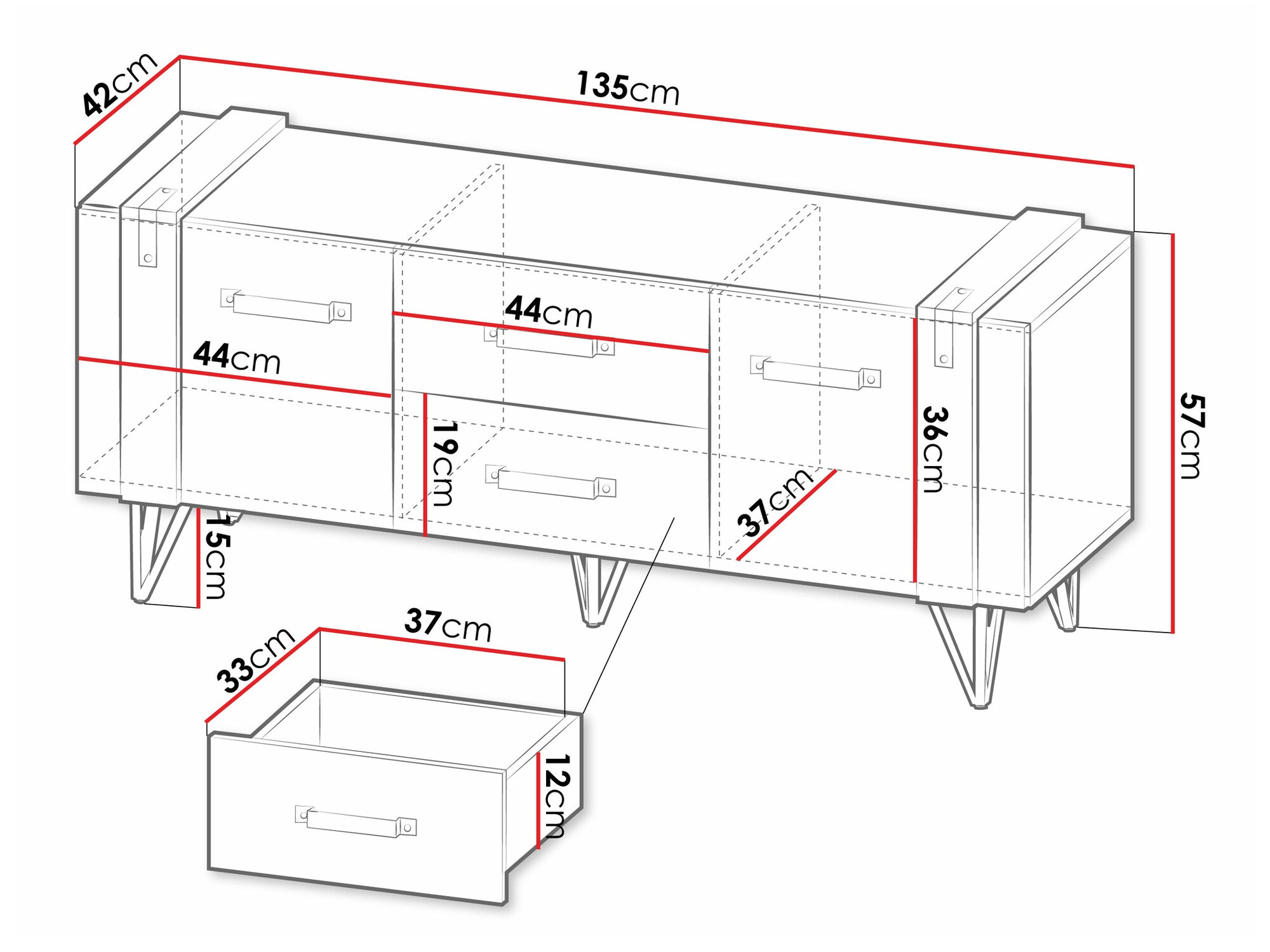 TV komoda Domdele 106