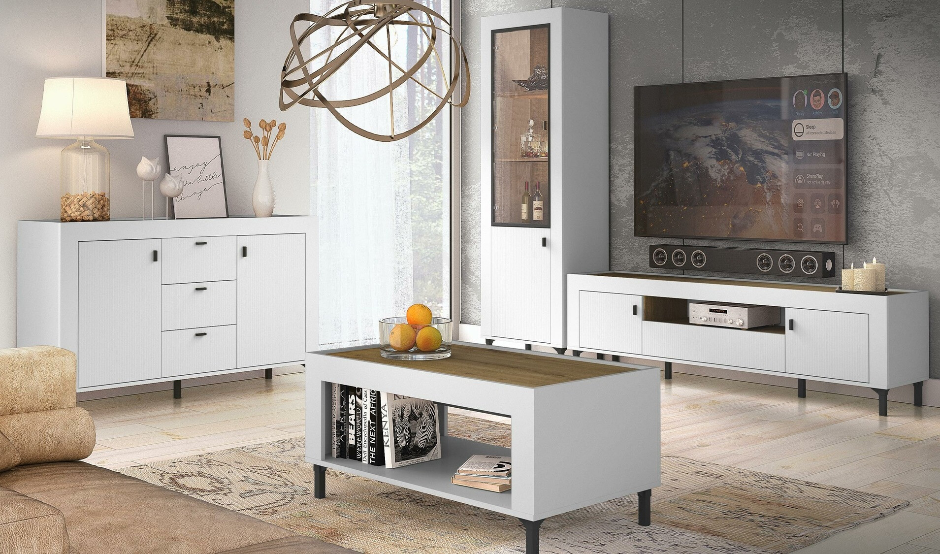 Komoda s fiokama Mormavu 103 (Mat belo)