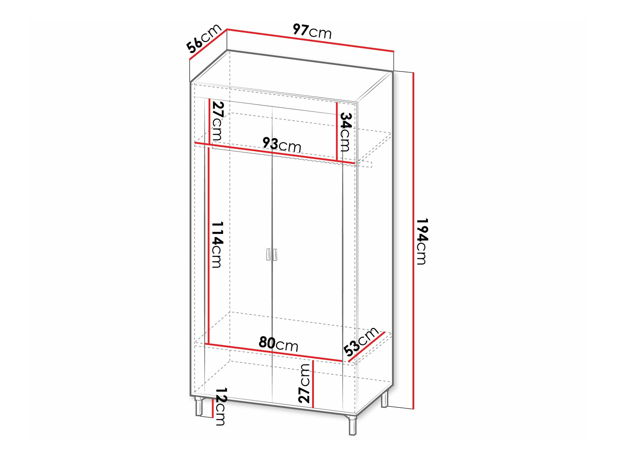 Ormar Mormavu 100 (Mat belo)