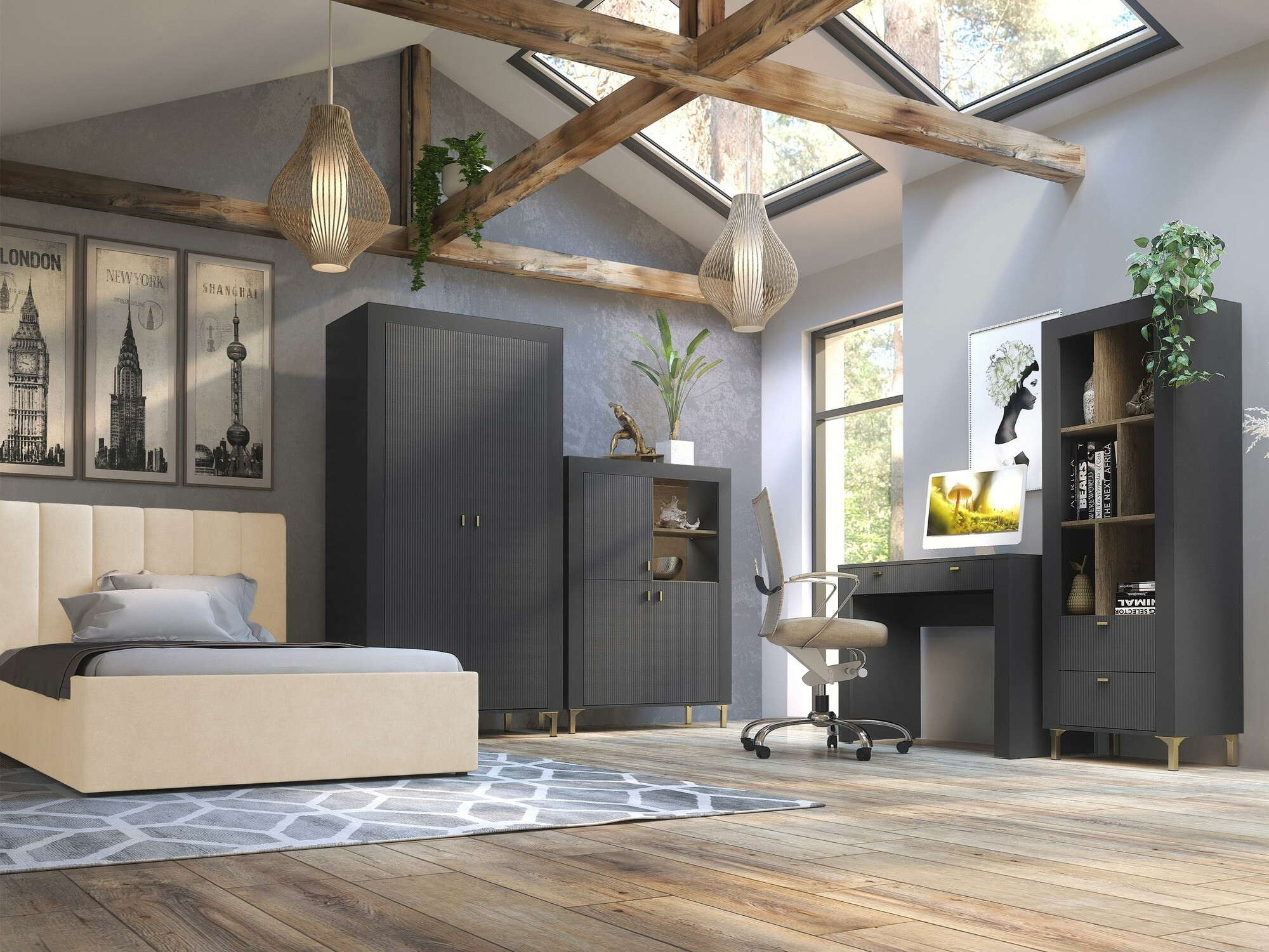 Ormar Mormavu 100 (Mat crna)