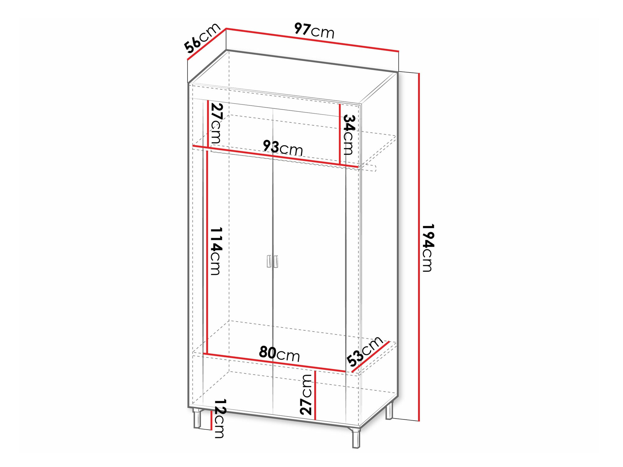 Ormar Mormavu 100 (Mat crna)