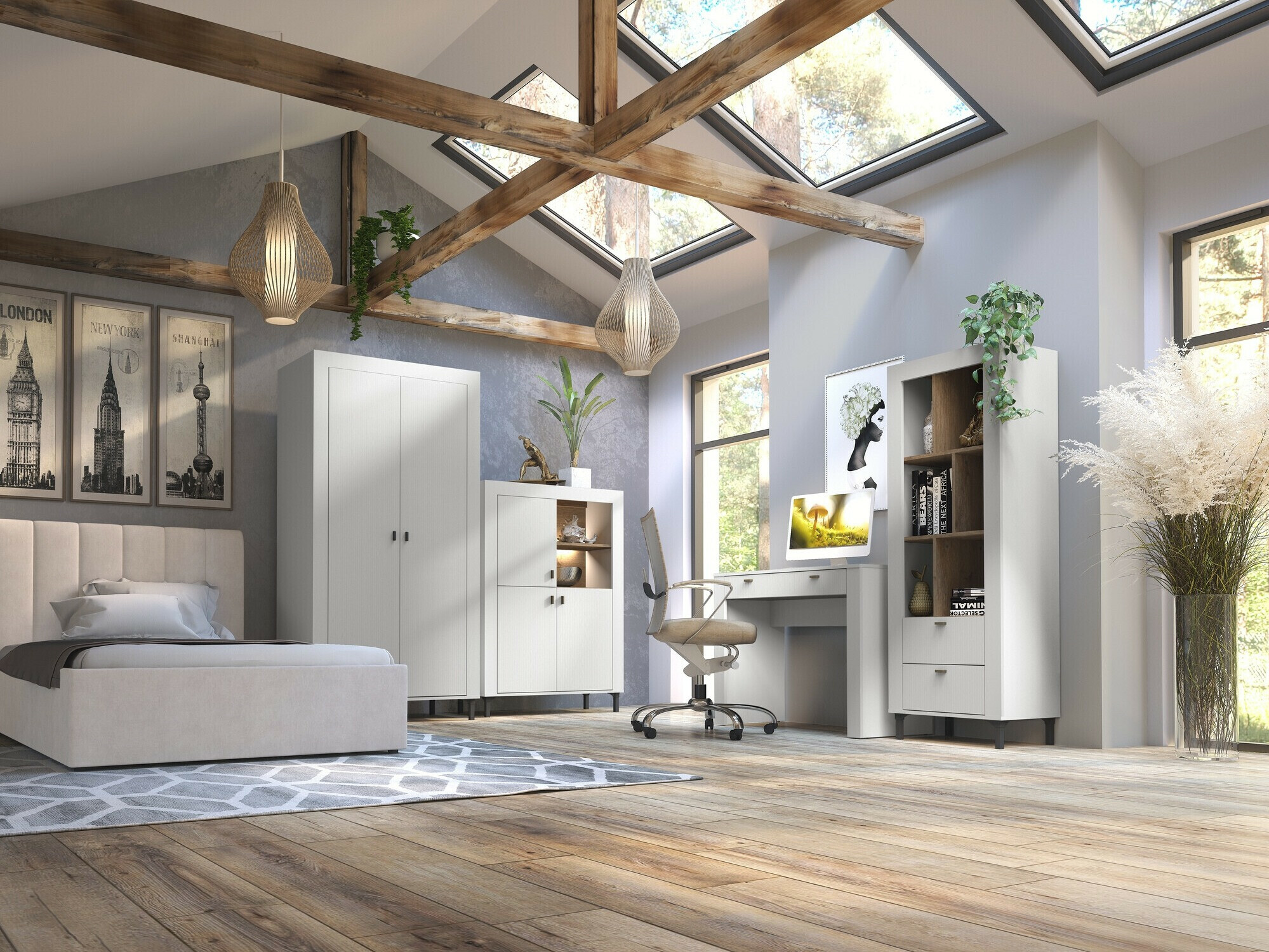 Polica Mormavu 102 (Mat belo)