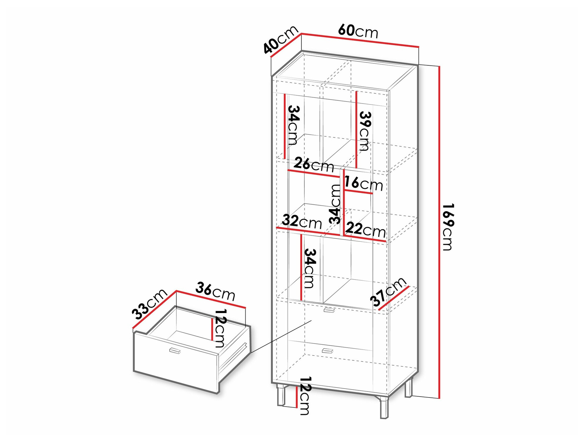Polica Mormavu 102 (Mat crna)