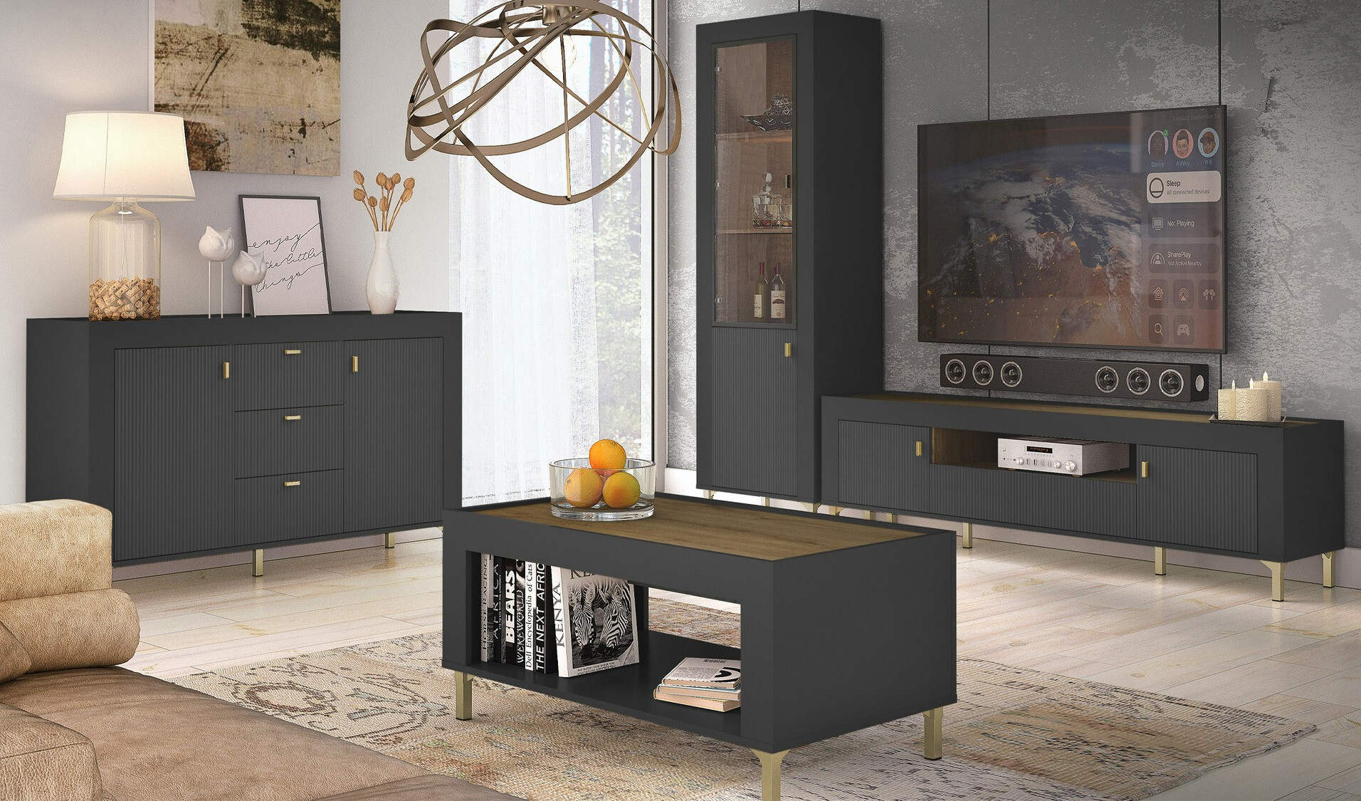 Polica Mormavu 104 (Mat crna)