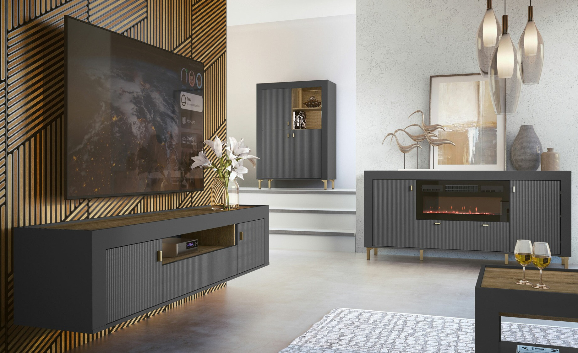 Polica Mormavu 105 (Mat crna)