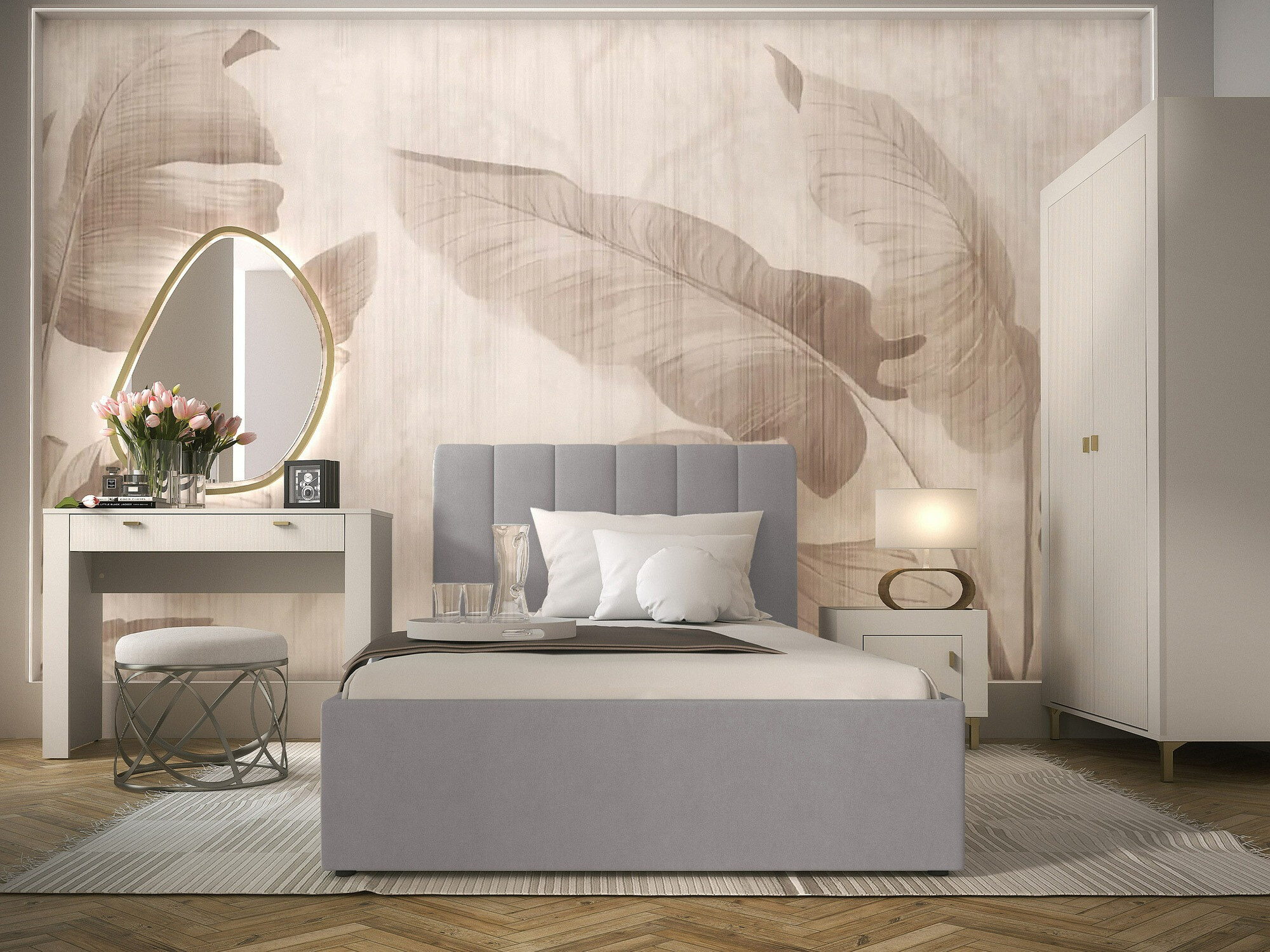 Set spavaća soba Mormavu 112 (Kašmir + Sivo)