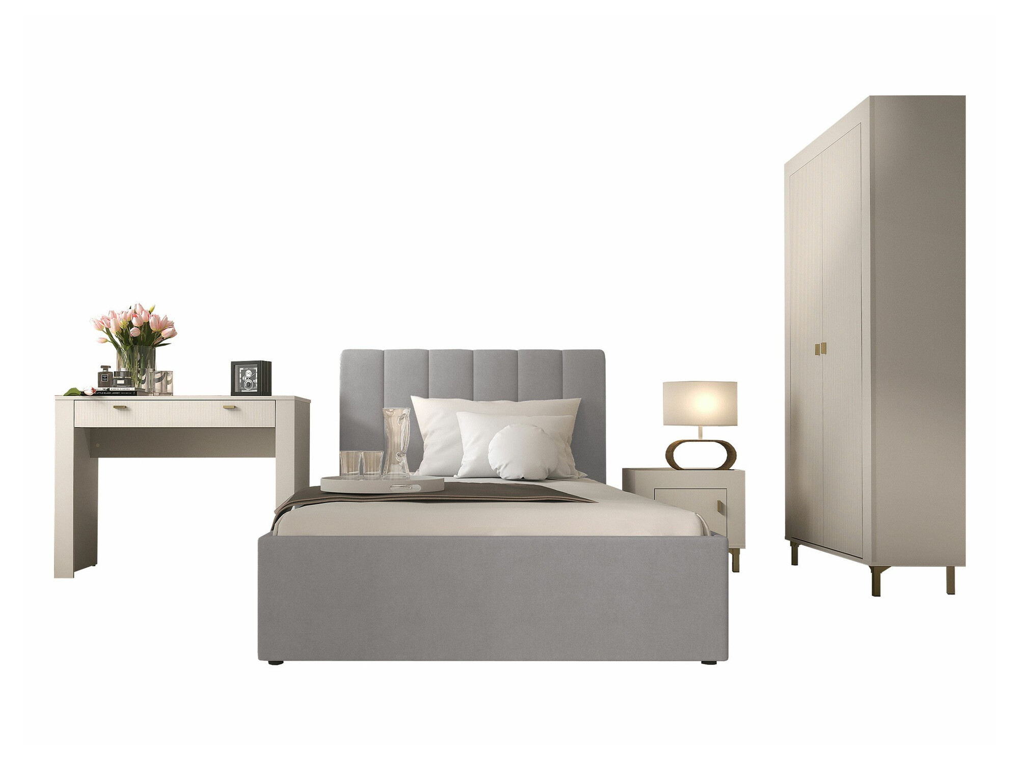 Set spavaća soba Mormavu 112 (Kašmir + Sivo)