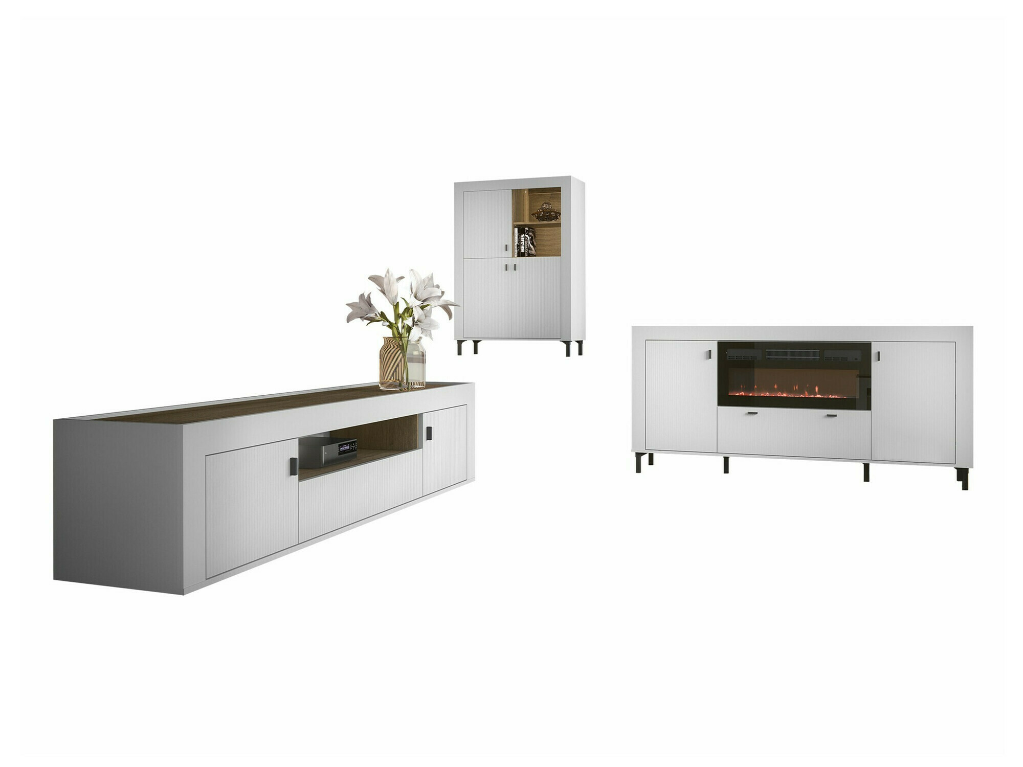 Set za dnevnu sobu Mormavu 115 (Mat belo)