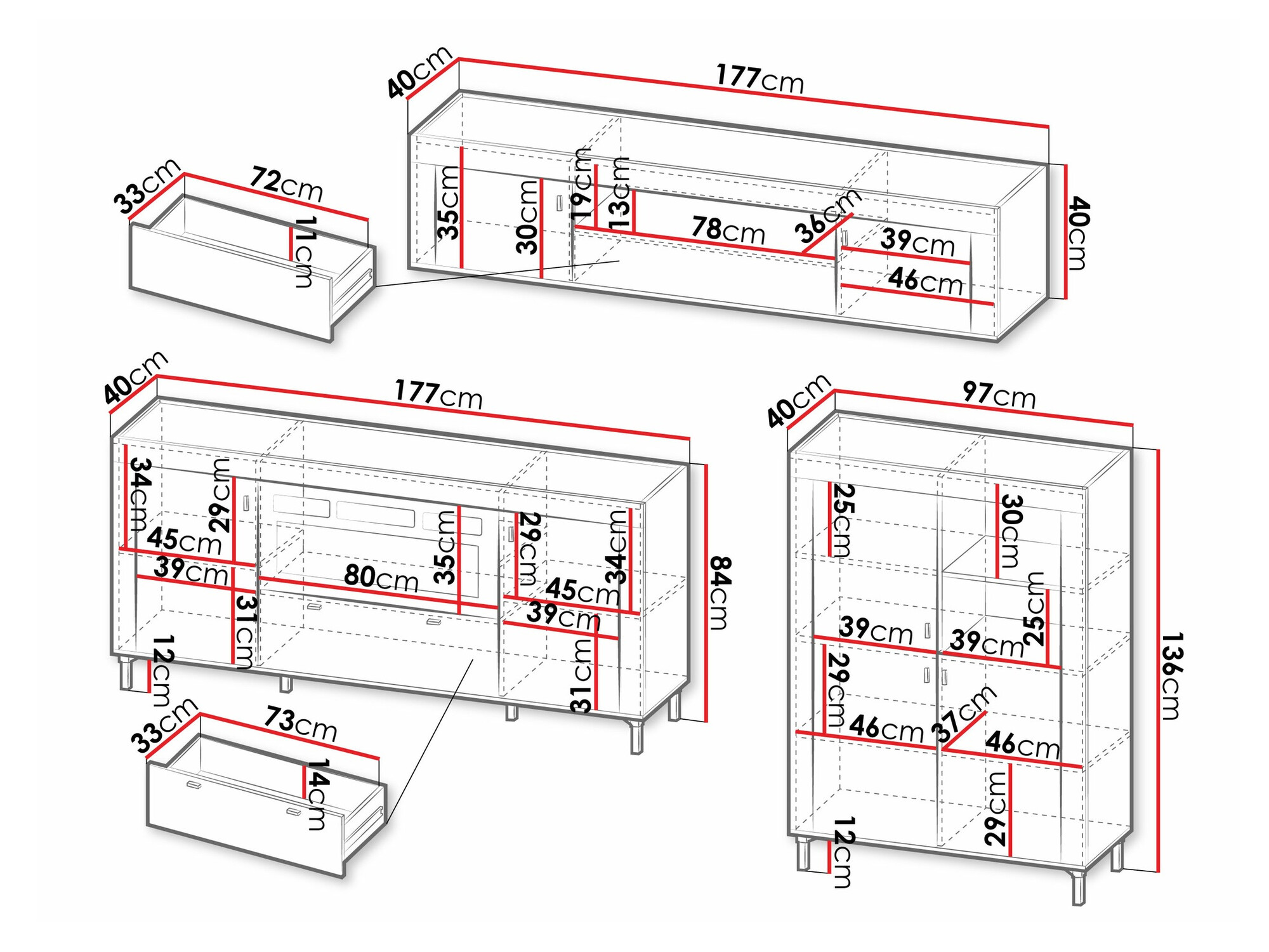 Set za dnevnu sobu Mormavu 115 (Mat belo)