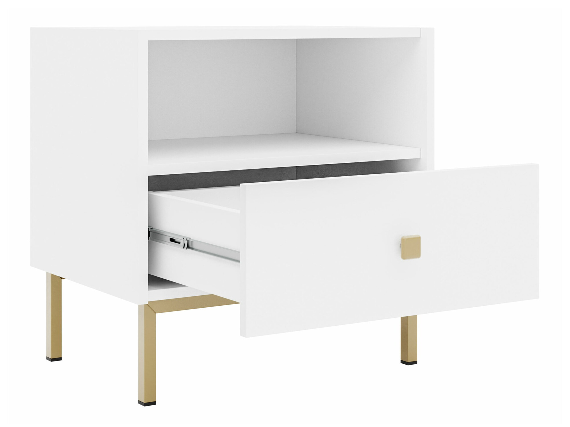 Noćni ormarić Comfivo Nunove 105 (Belo)