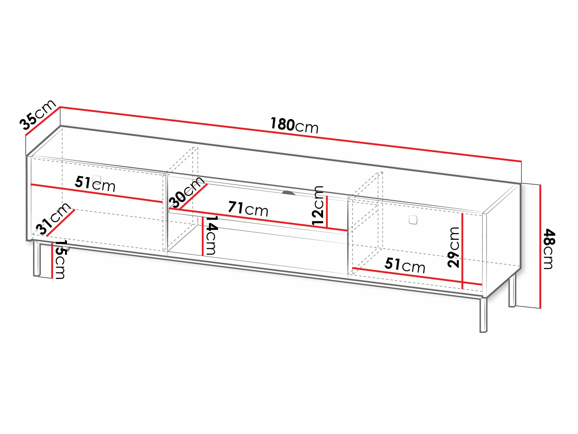 TV sto Comfivo Nunove 104 (Belo)