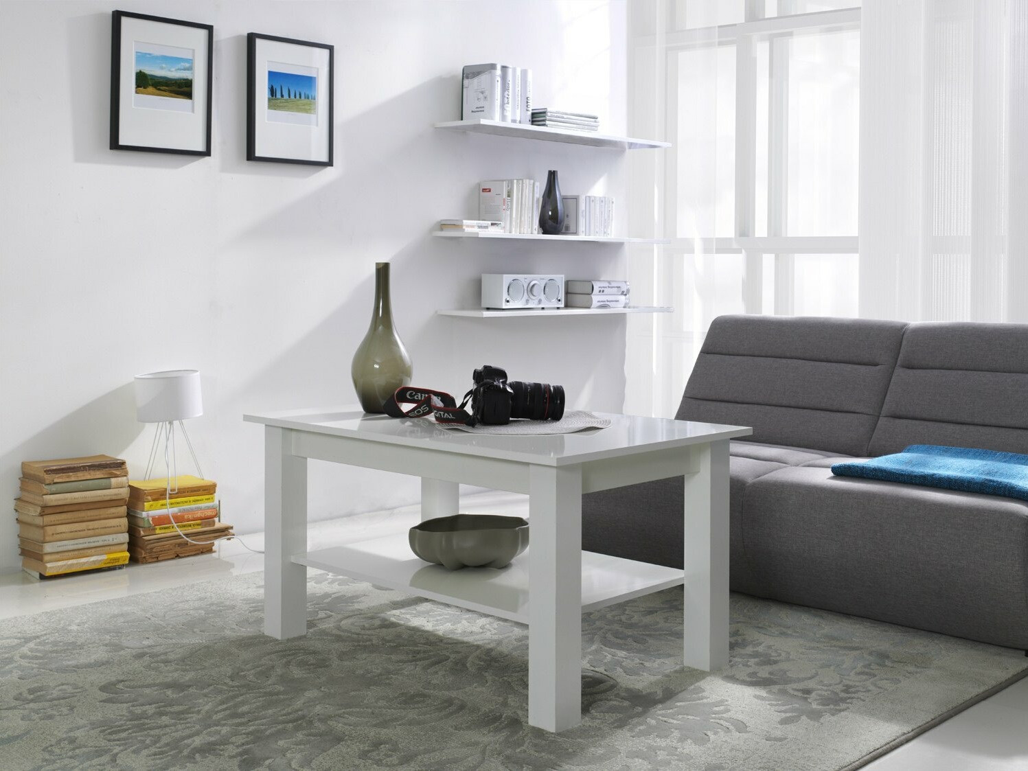 Stočić za kafu Murrieta 114 (Sjajno belo)