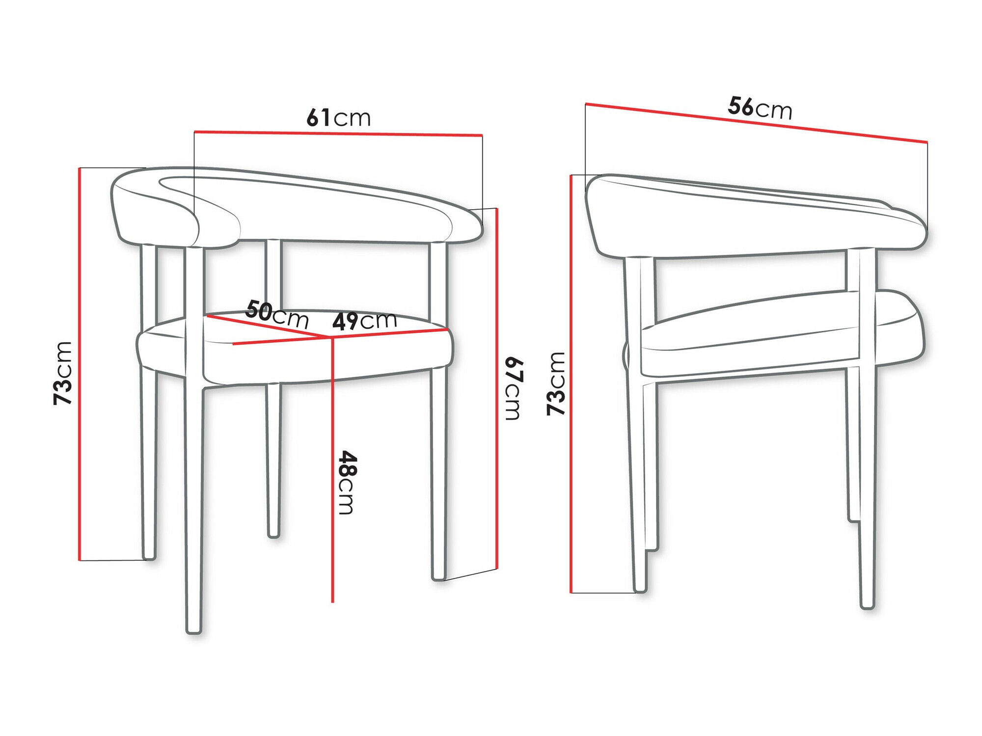 Stolica Jackson 110 (Crno + Magic Velvet 2216)