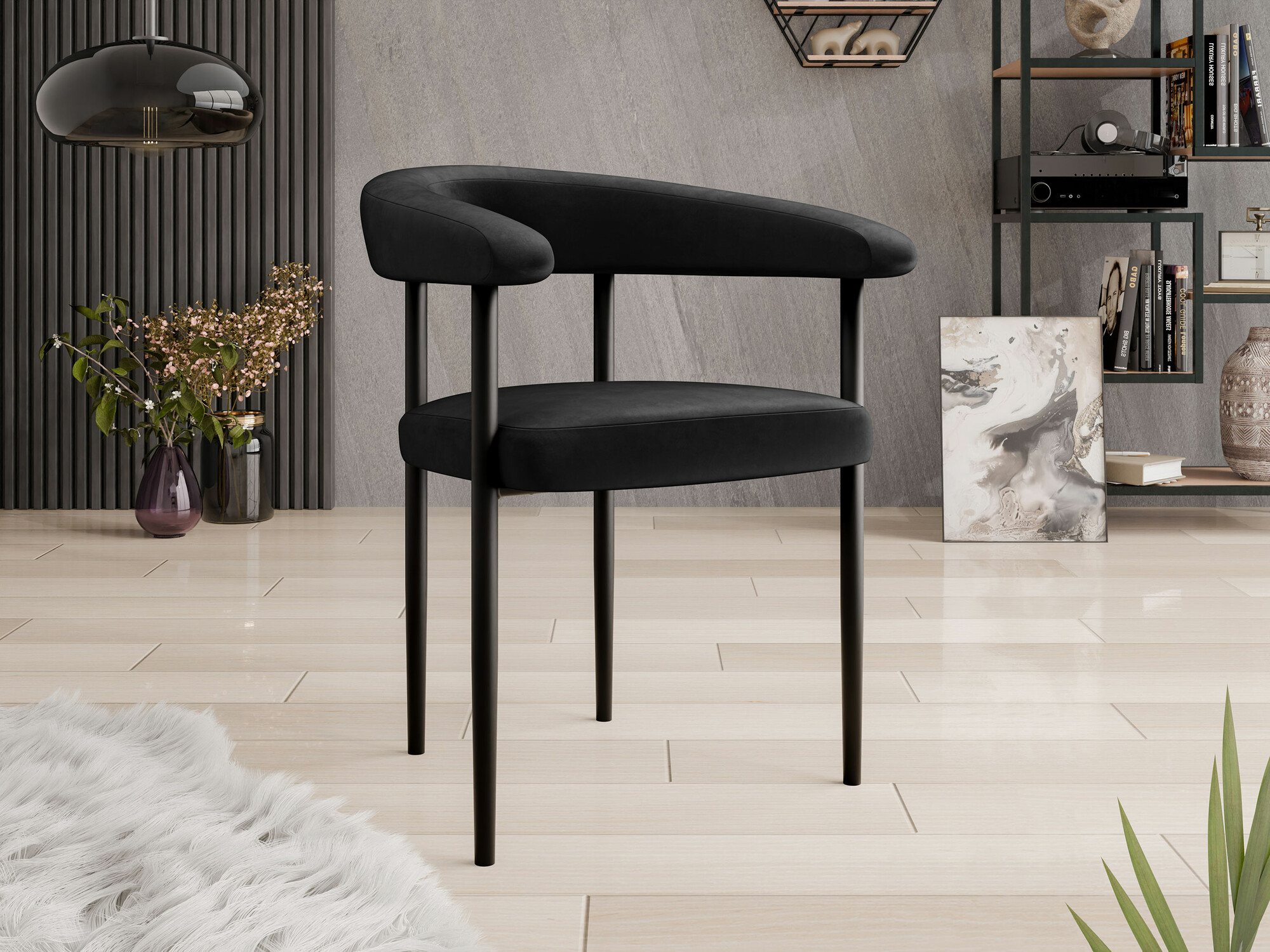 Stolica Jackson 110 (Crno + Magic Velvet 2219)