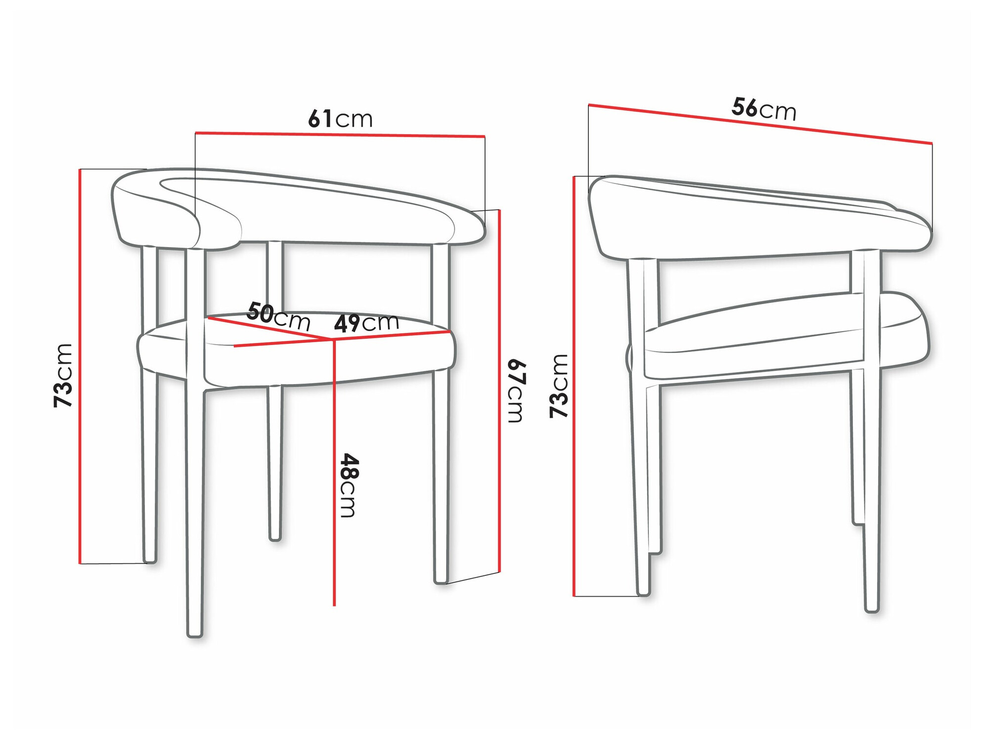 Stolica Jackson 110 (Crno + Magic Velvet 2219)