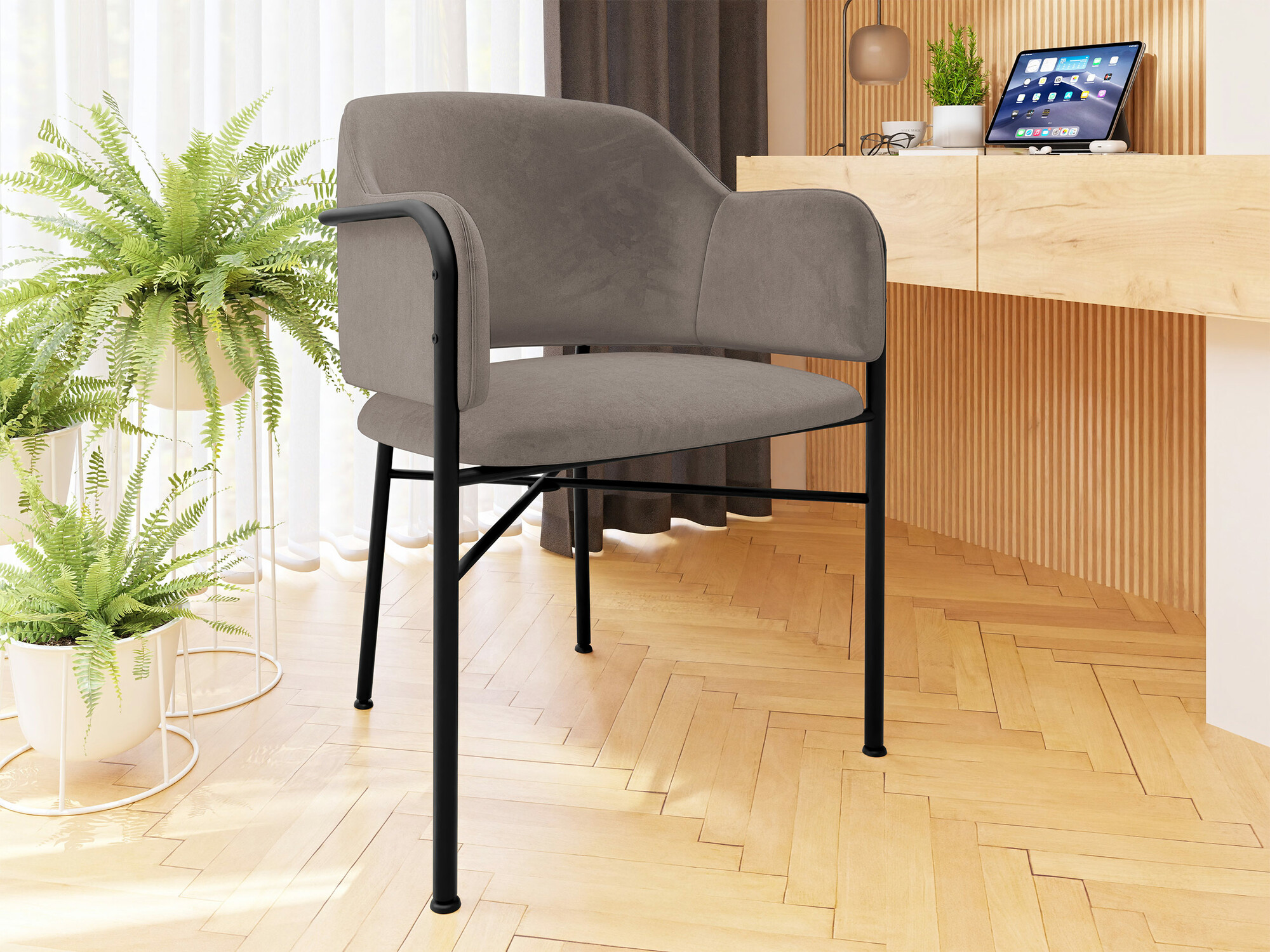 Stolica Jackson 113 (Crno + Magic Velvet 2209)