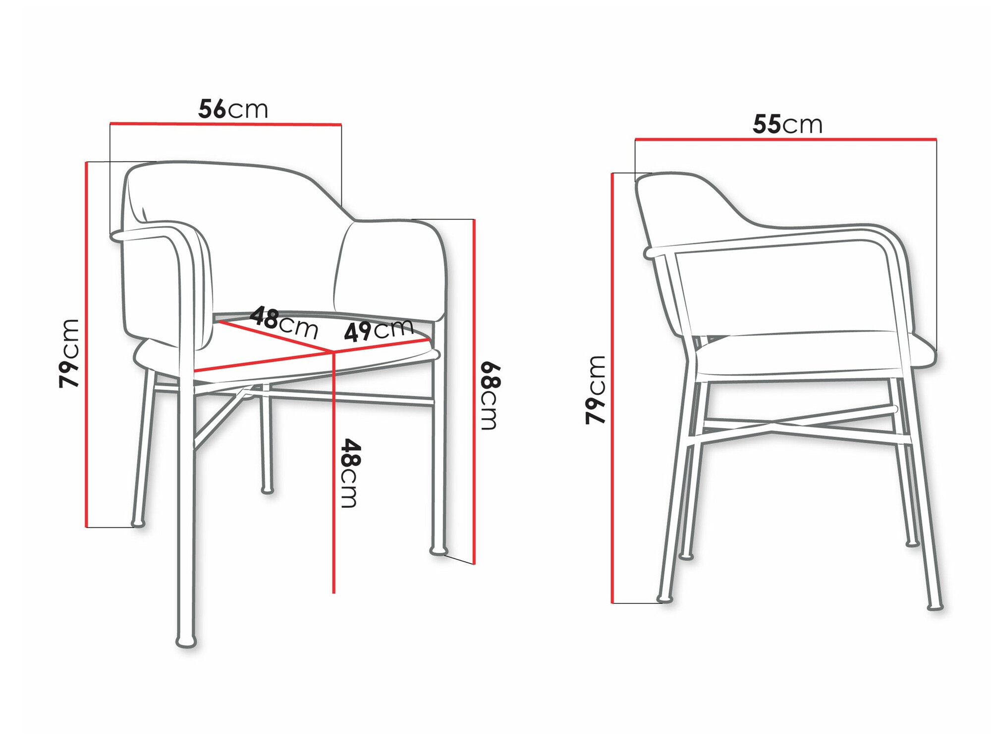 Stolica Jackson 113 (Crno + Magic Velvet 2217)