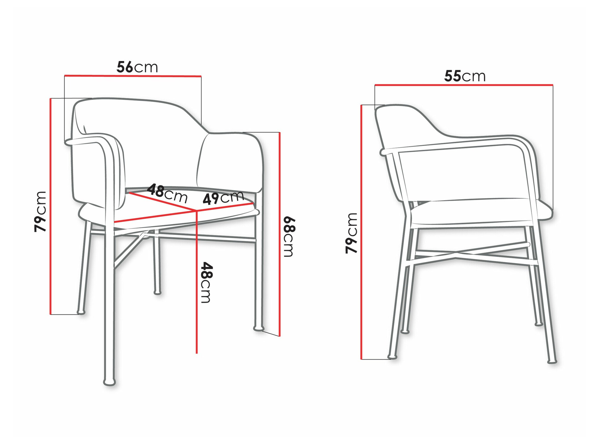 Stolica Jackson 113 (Crno + Magic Velvet 2240)
