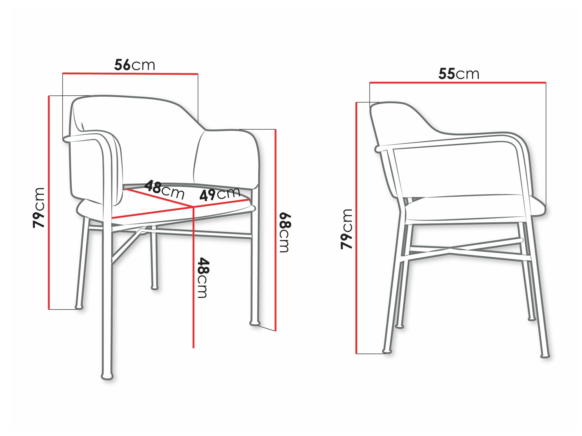 Stolica Jackson 113 (Crno + Magic Velvet 2250)