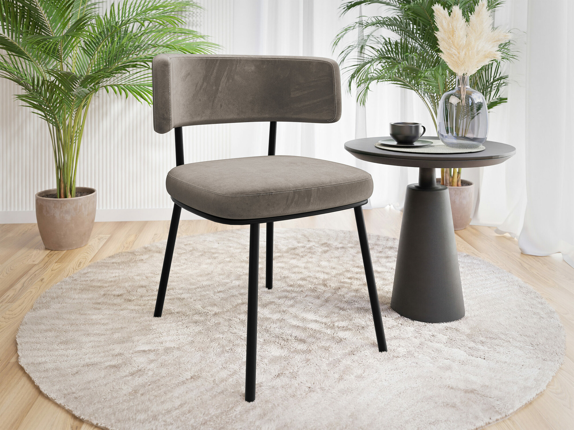 Stolica Jackson 114 (Crno + Magic Velvet 2209)