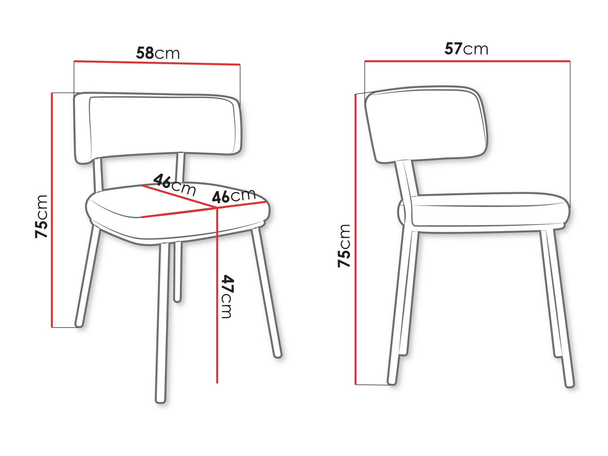 Stolica Jackson 114 (Crno + Magic Velvet 2209)