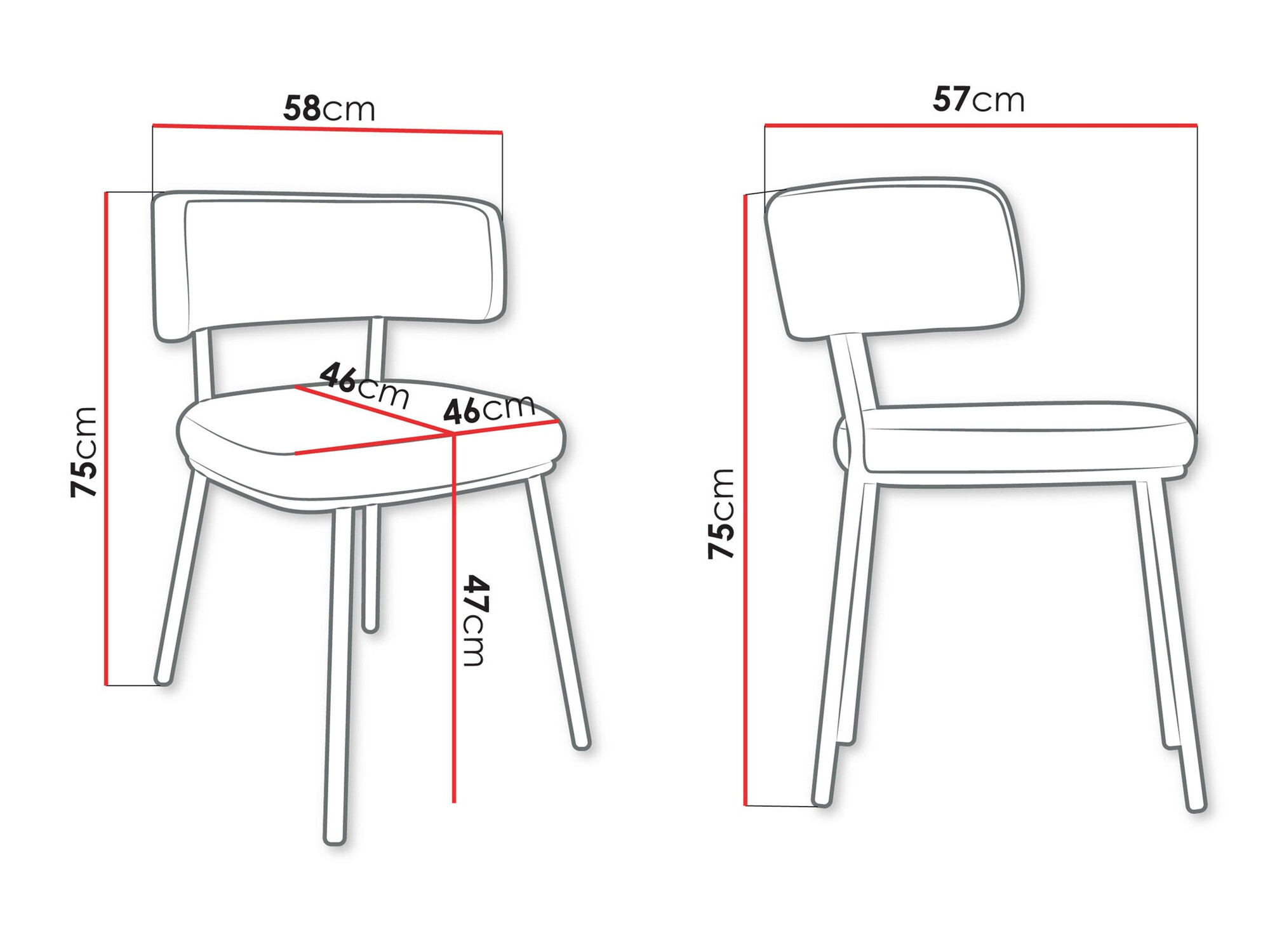 Stolica Jackson 114 (Crno + Magic Velvet 2216)