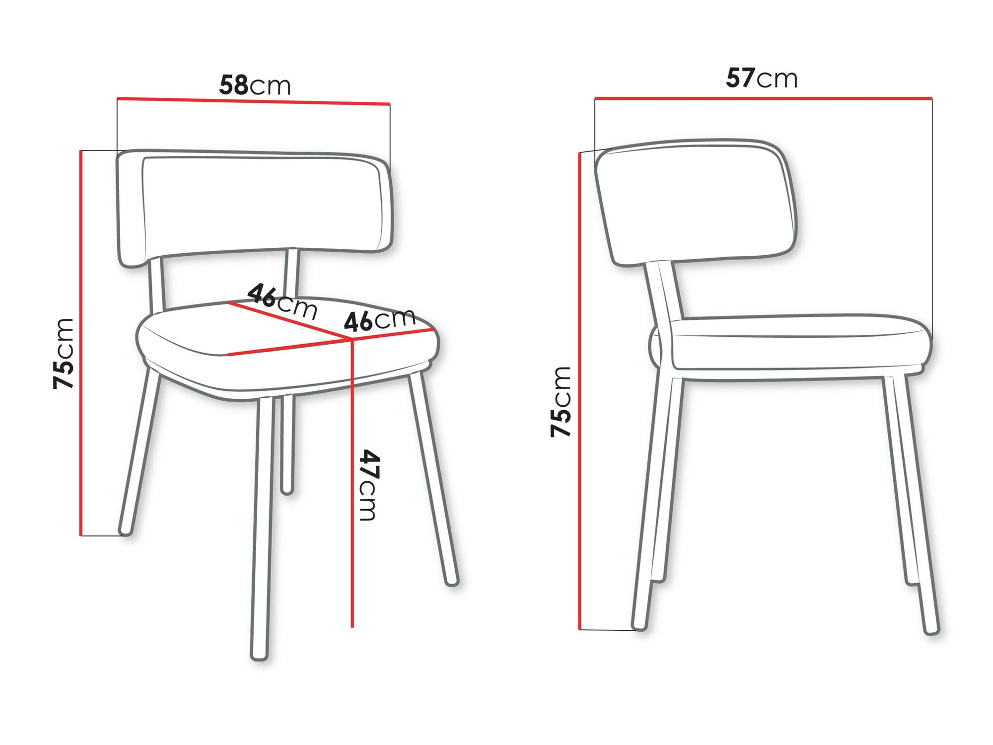 Stolica Jackson 114 (Crno + Magic Velvet 2217)