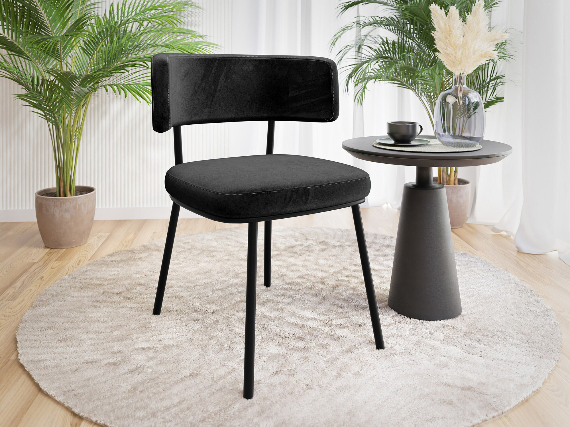 Stolica Jackson 114 (Crno + Magic Velvet 2219)