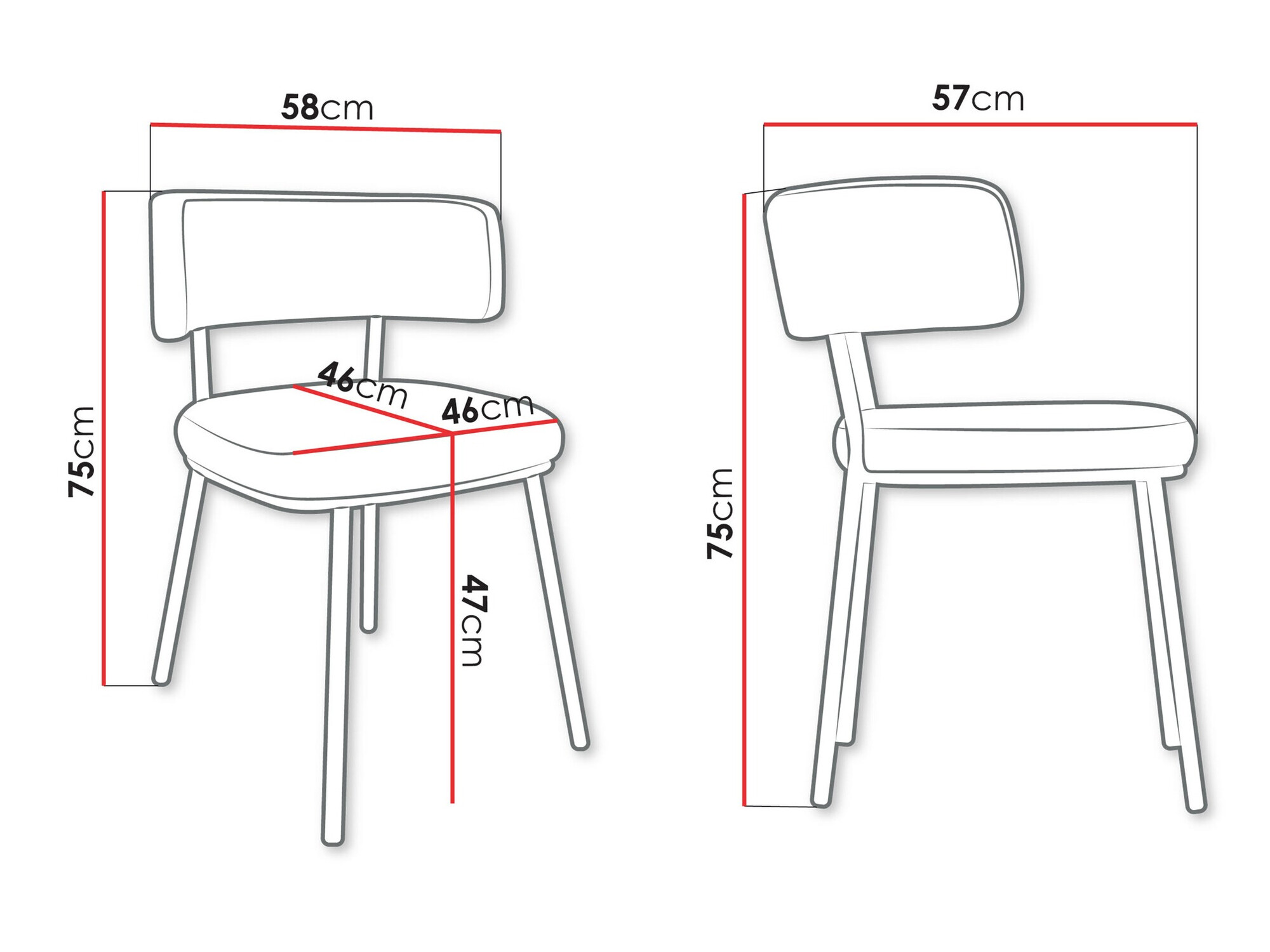 Stolica Jackson 114 (Crno + Magic Velvet 2225)