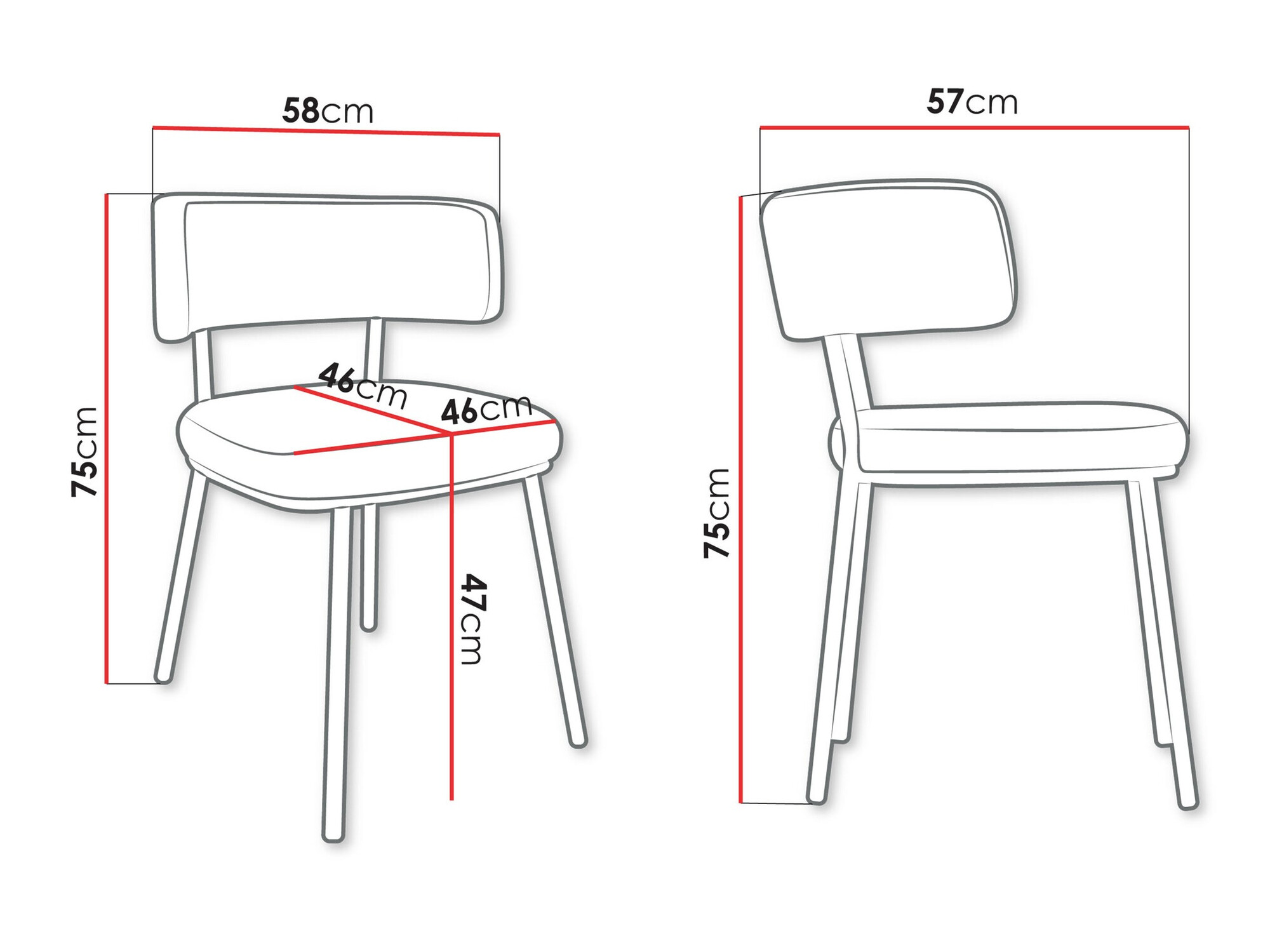Stolica Jackson 114 (Crno + Magic Velvet 2250)