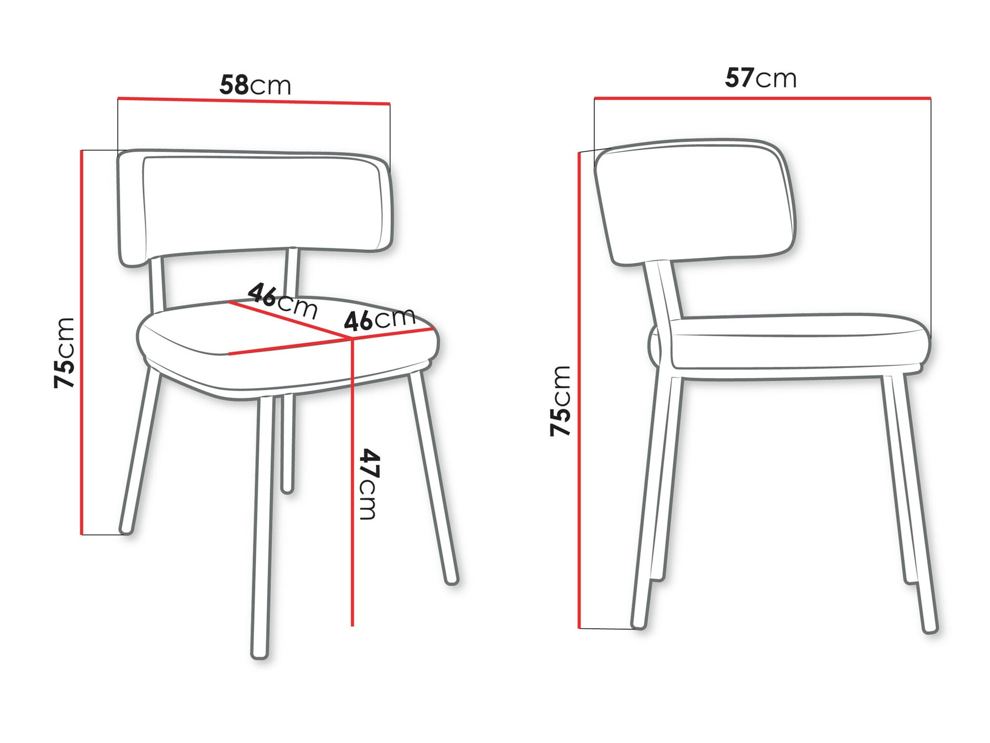 Stolica Jackson 114 (Crno + Magic Velvet 2258)