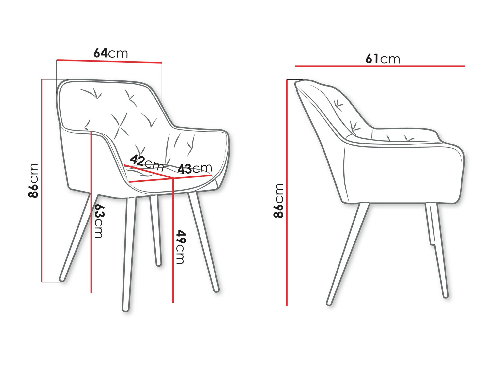 Stolica Jackson 115 (Crno + Magic Velvet 2209)