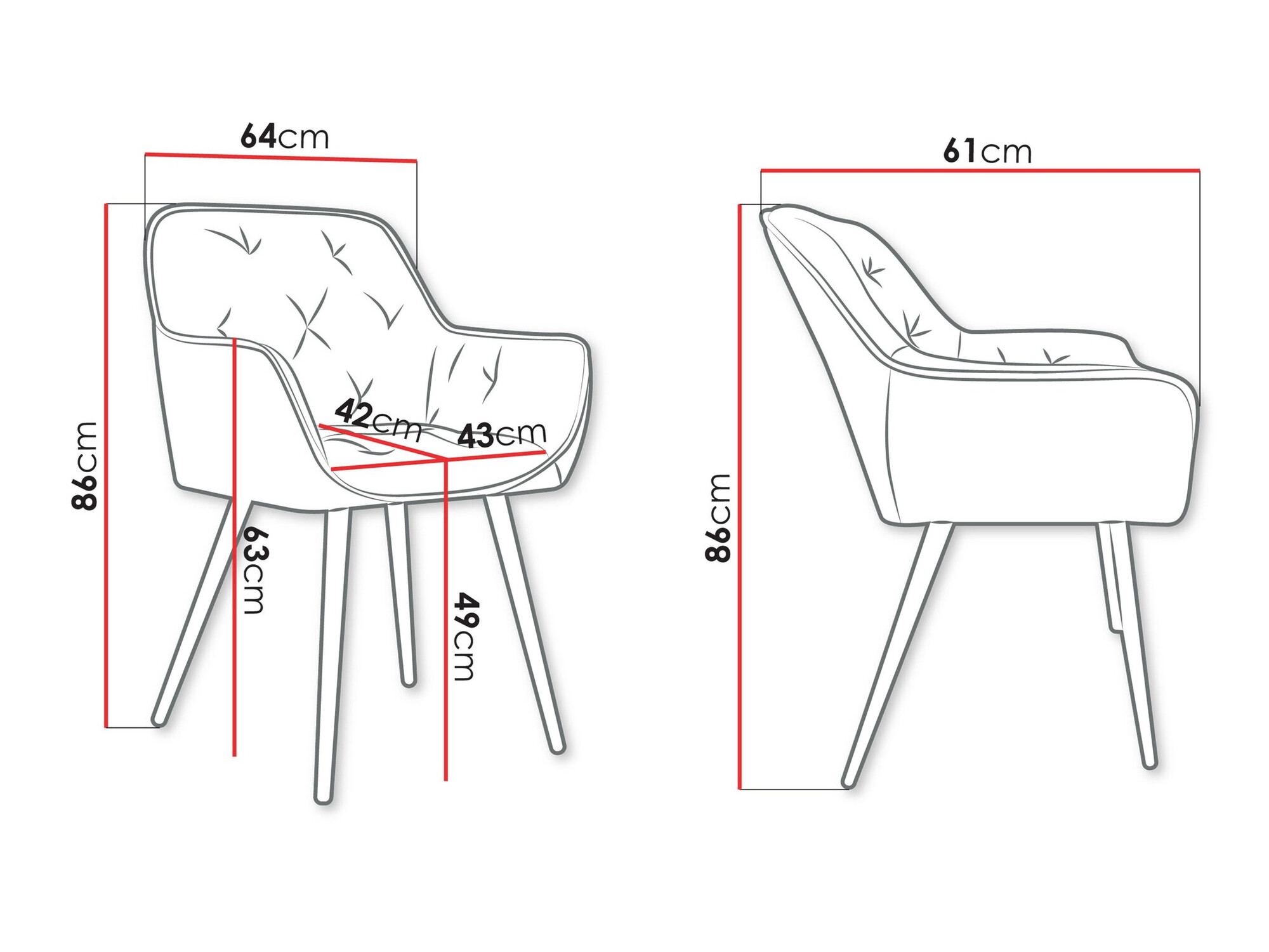 Stolica Jackson 115 (Crno + Magic Velvet 2217)