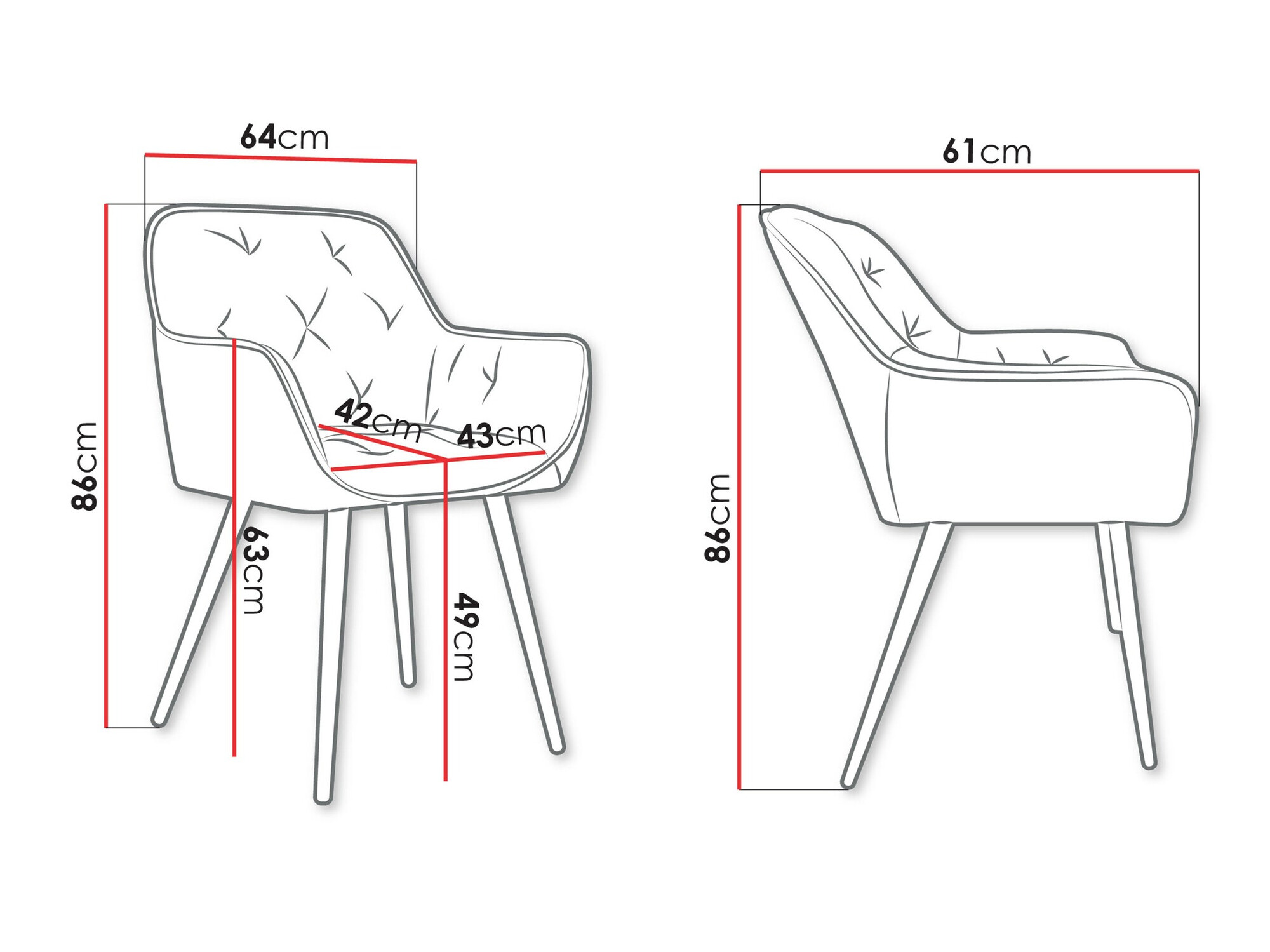 Stolica Jackson 115 (Crno + Magic Velvet 2219)