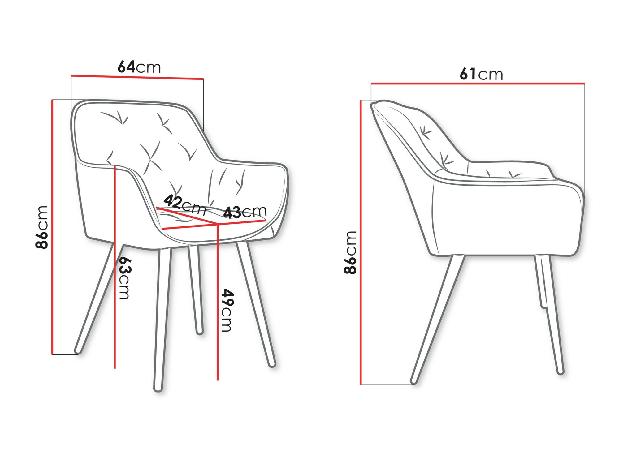 Stolica Jackson 115 (Crno + Magic Velvet 2225)