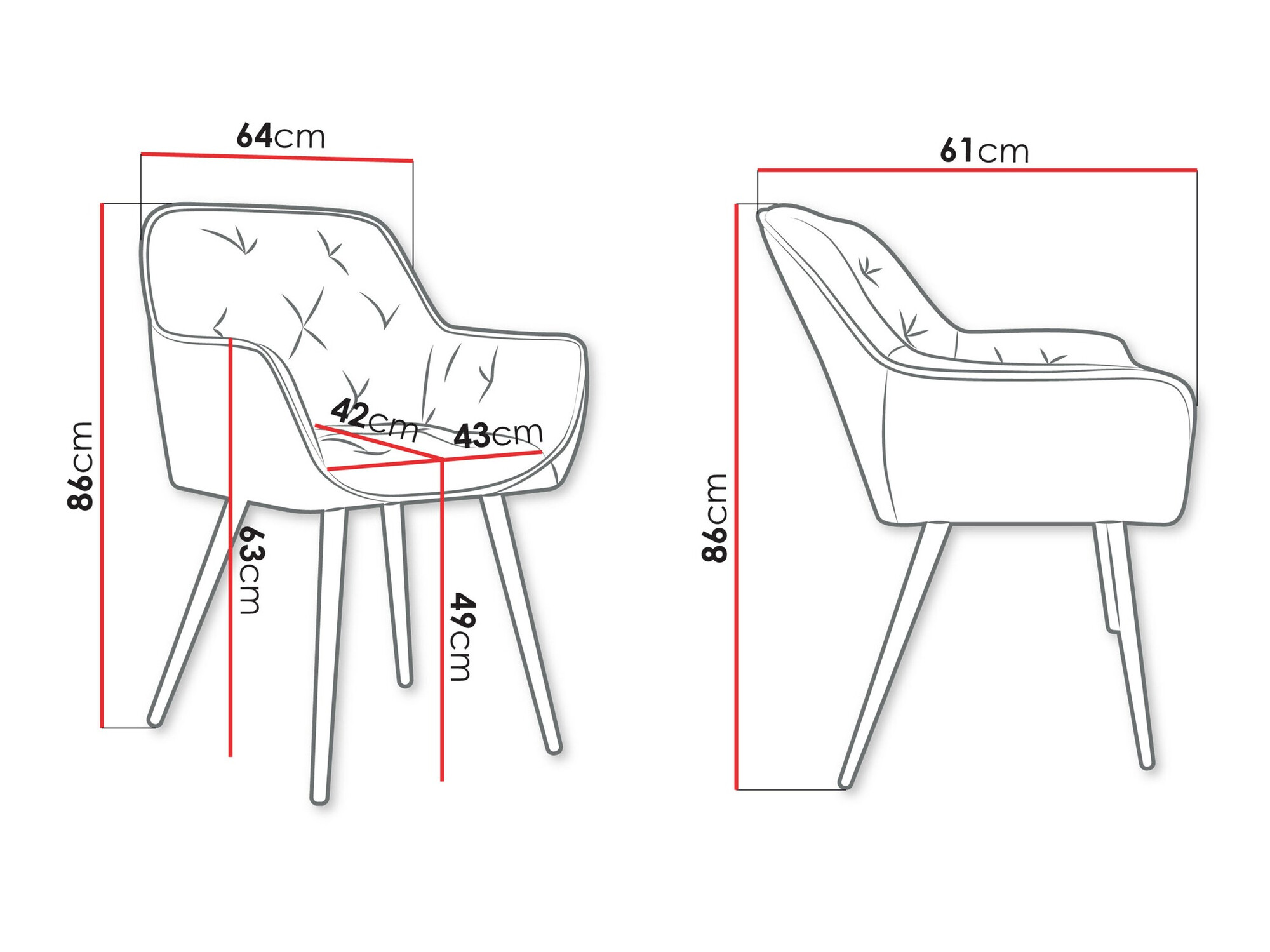 Stolica Jackson 115 (Crno + Magic Velvet 2258)