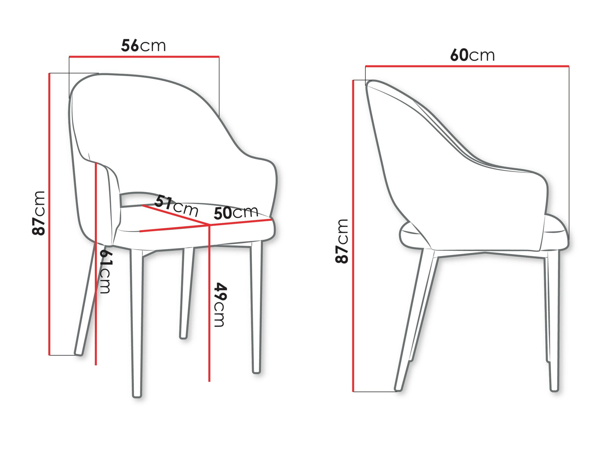 Stolica Jackson 116 (Crno + Magic Velvet 2209)