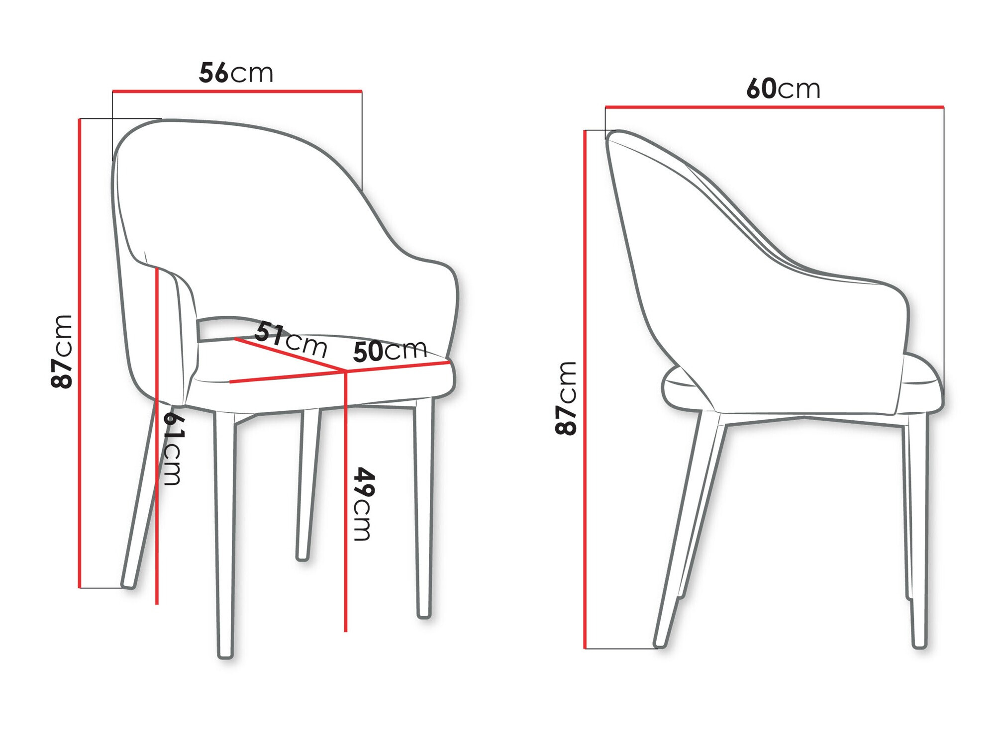 Stolica Jackson 116 (Crno + Magic Velvet 2216)