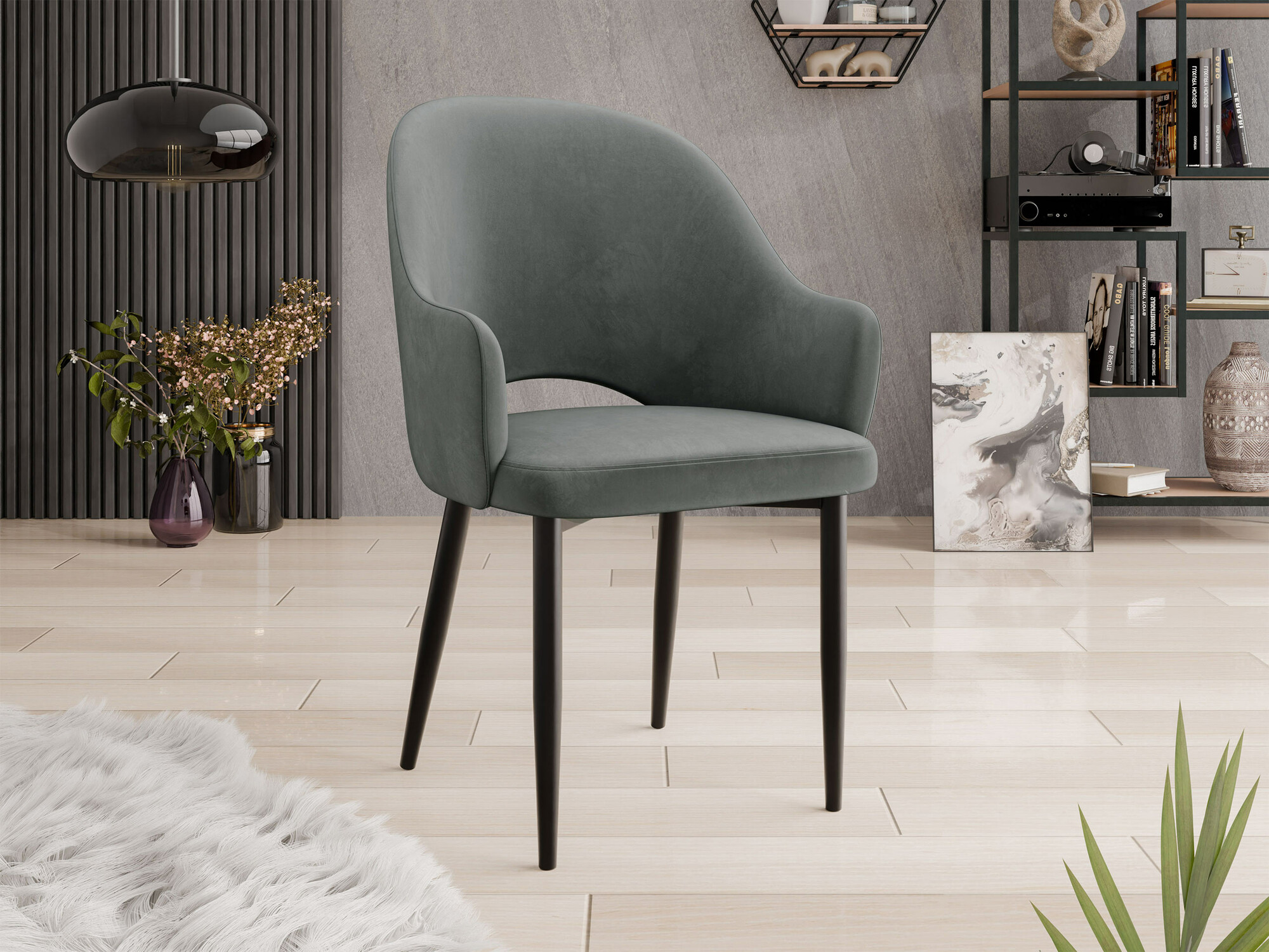 Stolica Jackson 116 (Crno + Magic Velvet 2217)